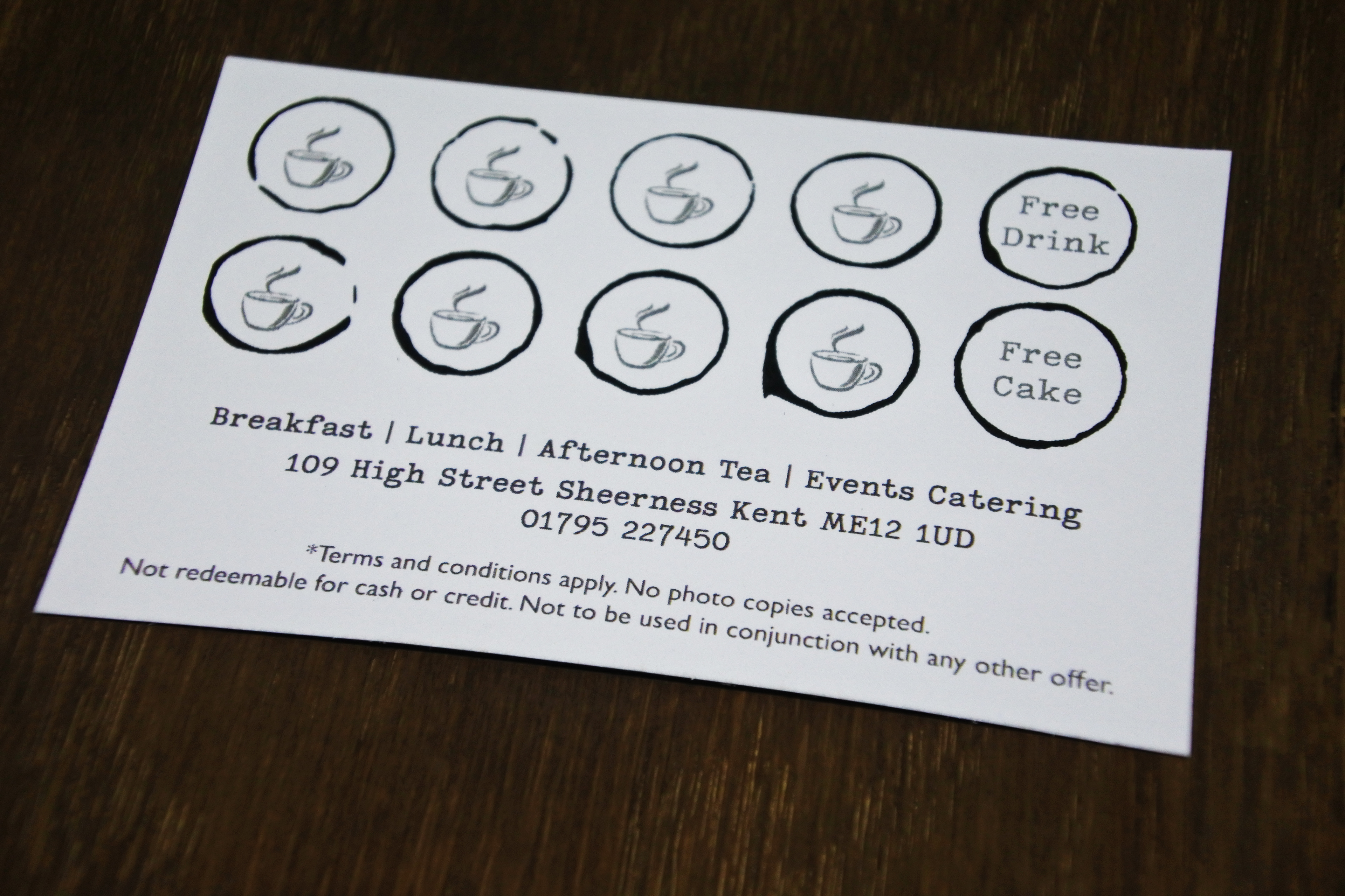 Tyler Field - Rumour Coffee Shop Inside membership card terms and conditions template Tyler Field - Rumour Coffee Shop Inside membership card terms and conditions template