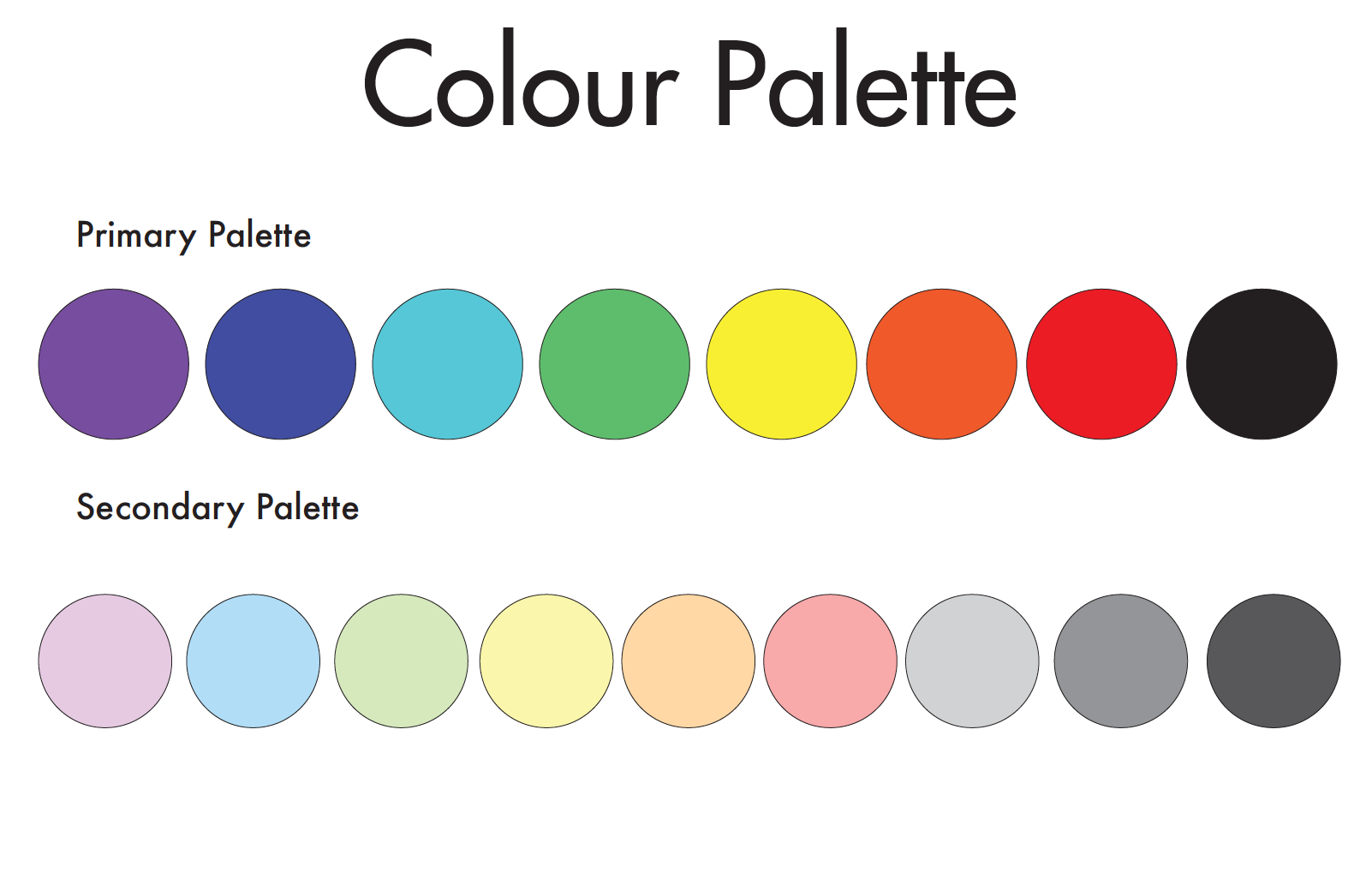 Qorel colour scheme (primary and secondary)