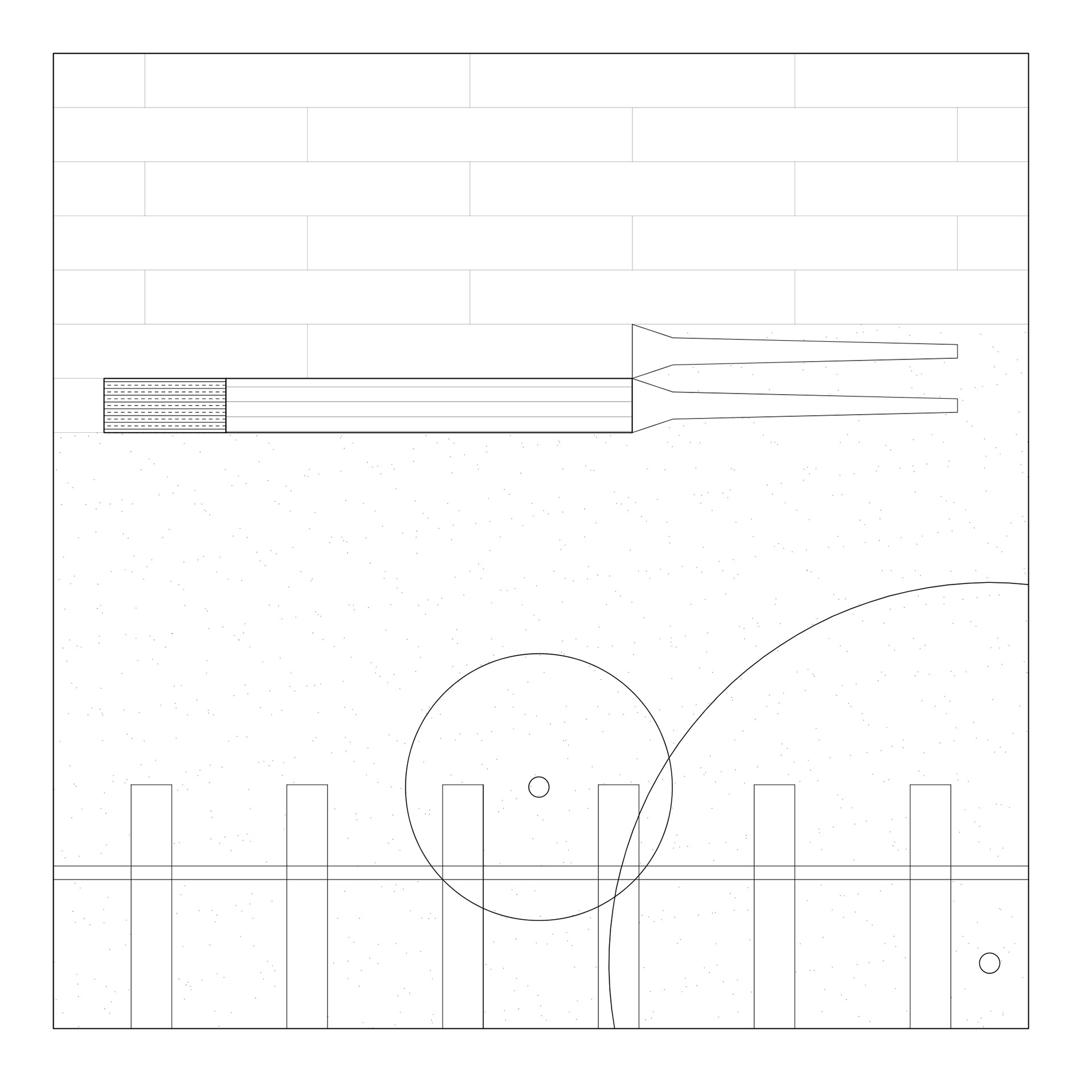 Line work and hatching created in Autocad