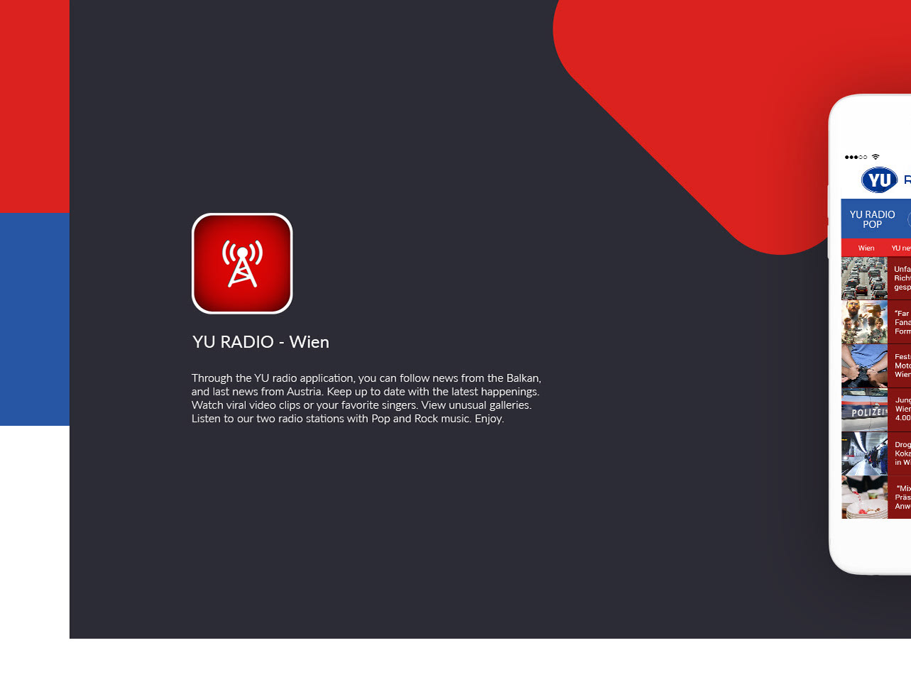 Marko Mijailovic - UI/UX design - YU Radio Wien