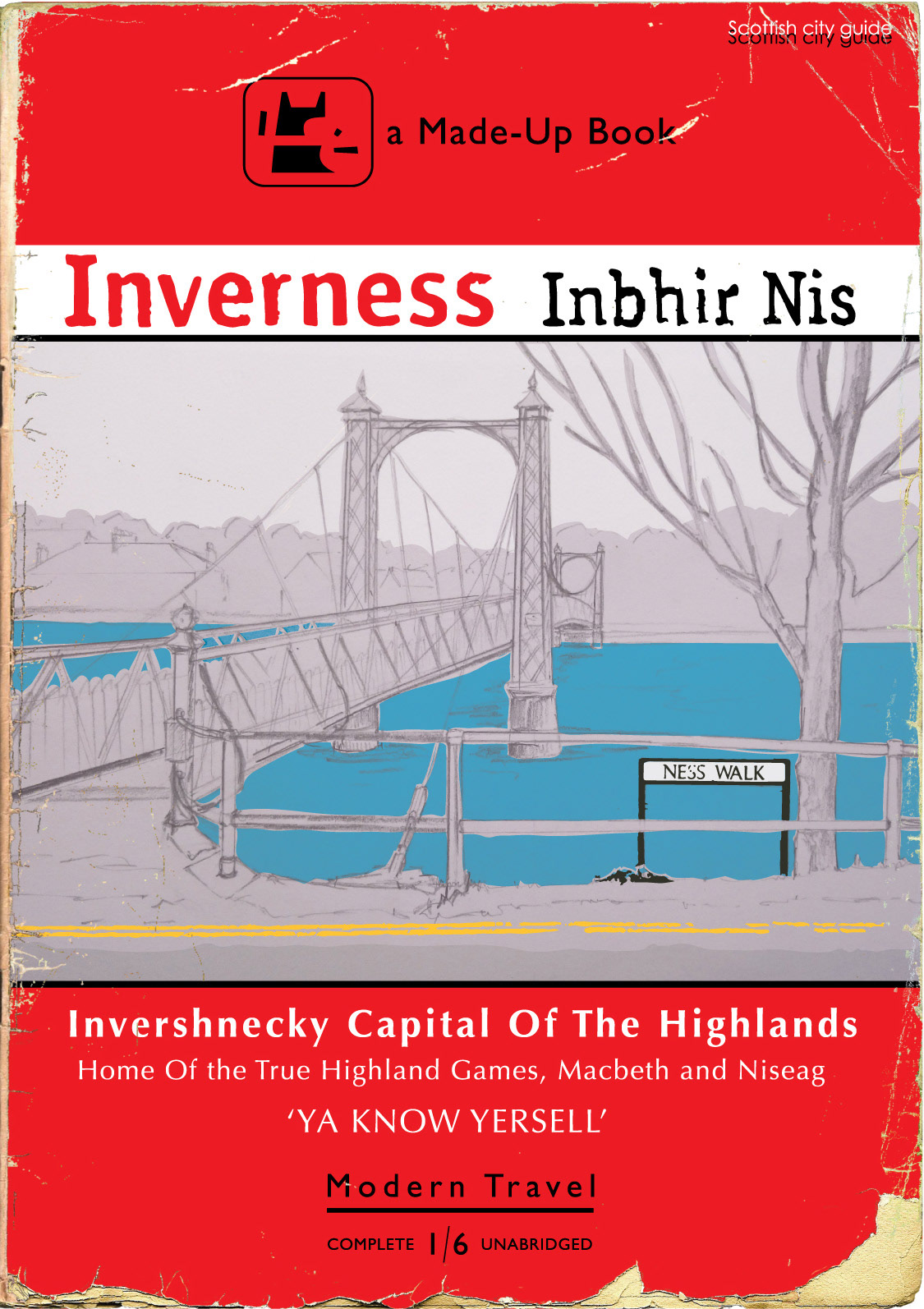 Inverness: Inbhir Nis - River Ness, Scotland, Movie Poster Art, Giclee Print, Wall Art, made up books, pop culture, local history, landmarks