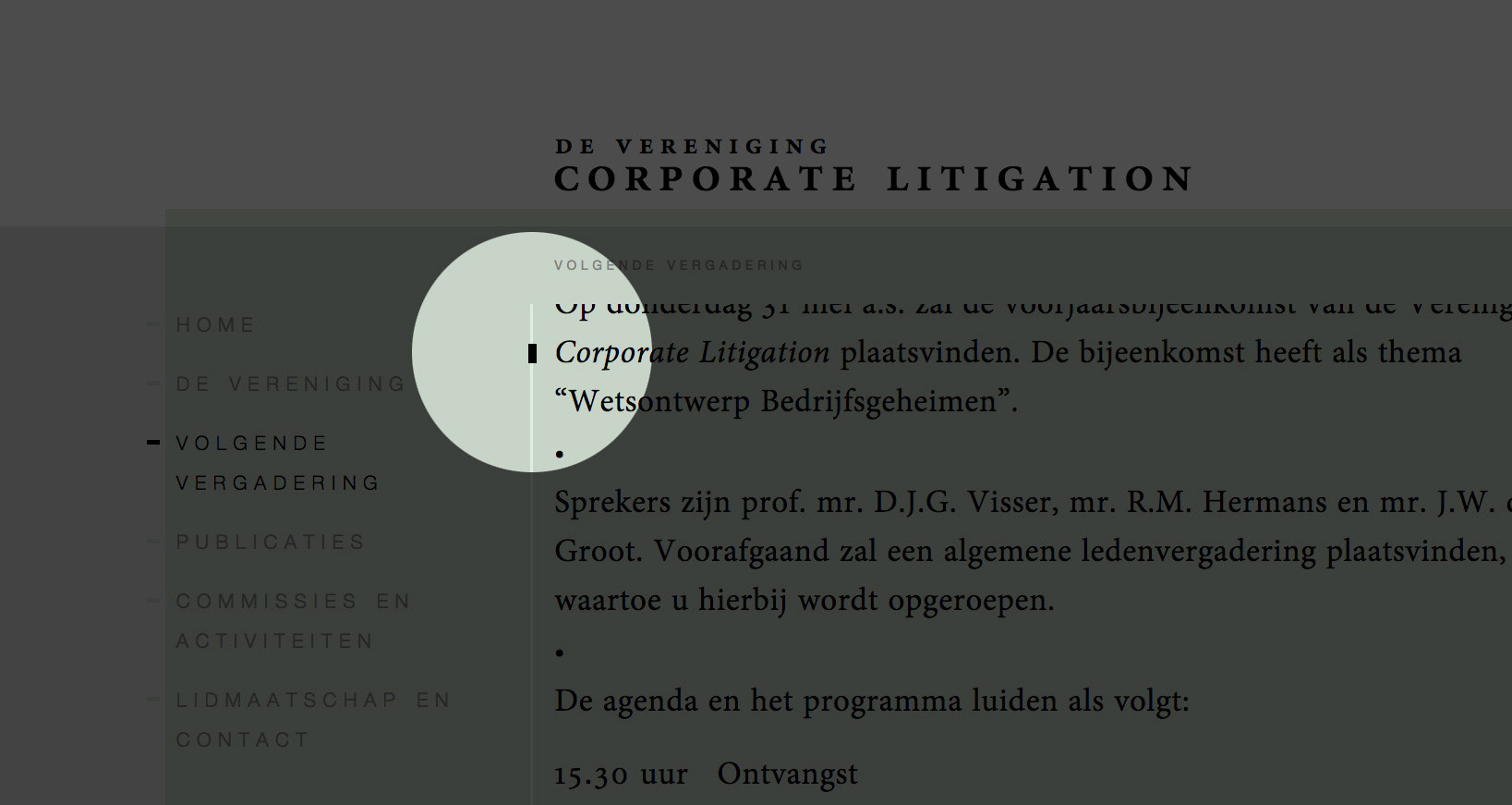 Close up showing the unique scroll bar