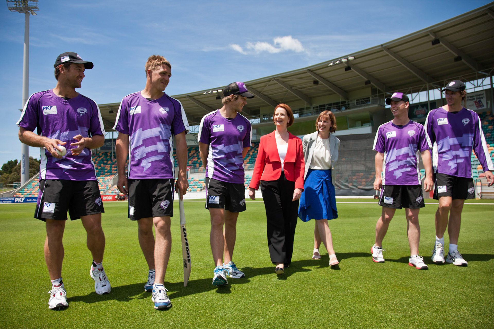 Prime Minister Julia Gillard at Bellerive Oval 2012
