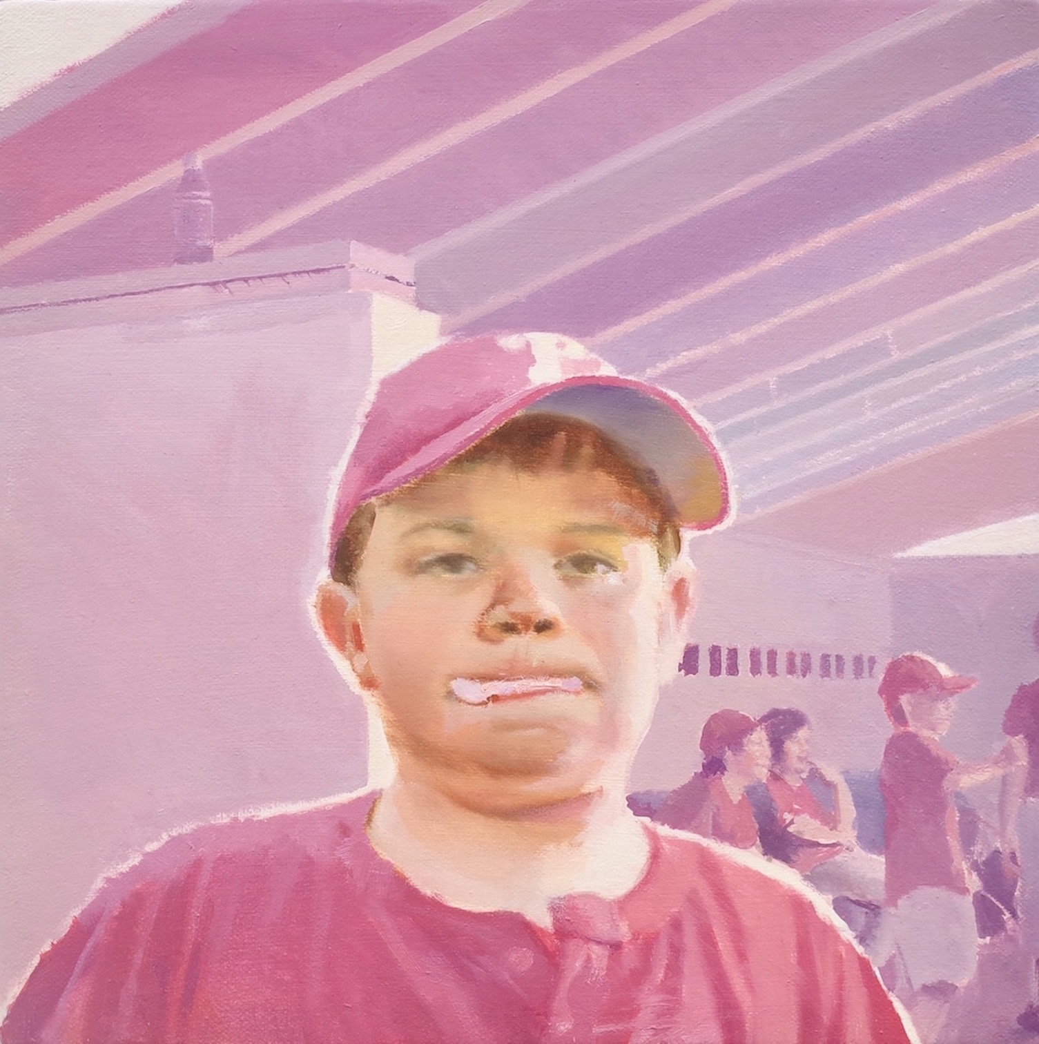 Baseball Bubble (Pop), 2012, 10” x 10”, oil on canvas