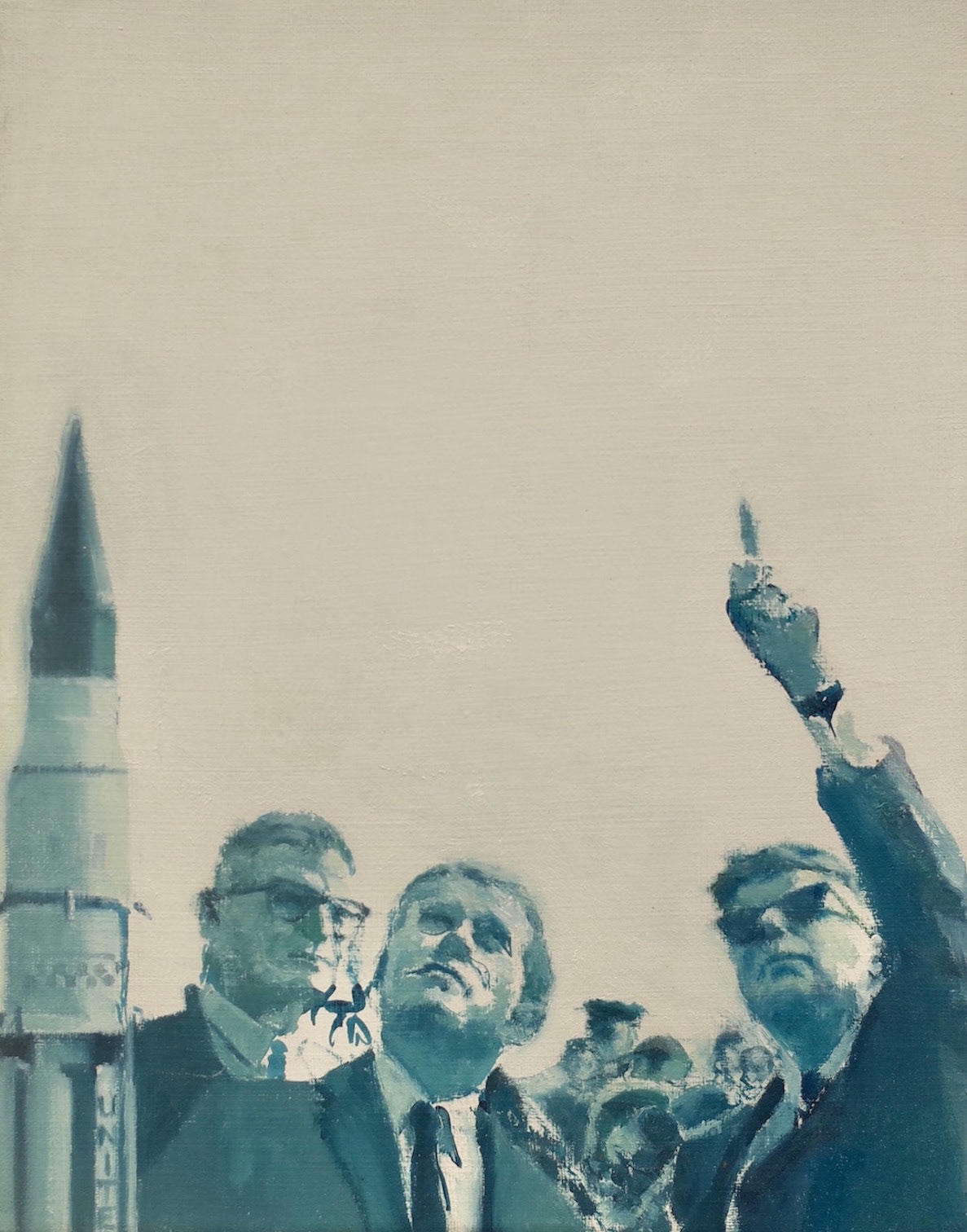 Rocket Man, 9 3/4" x 9 3/4", oil on canvas 