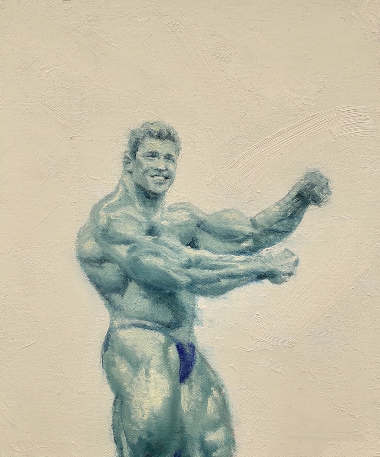 Muscle Man, 2020, 8" x 6 3/4", oil on canvas