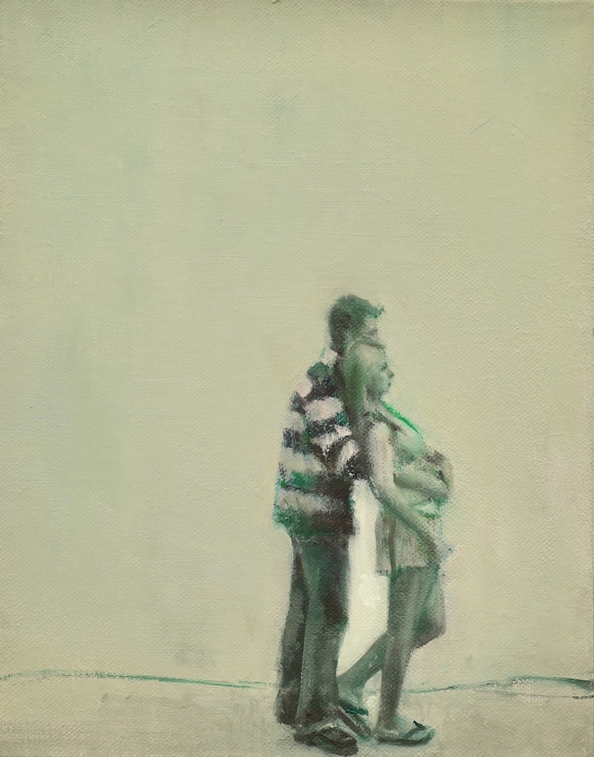 Young Lovers, 2011, 8”x 8”, oil on canvas