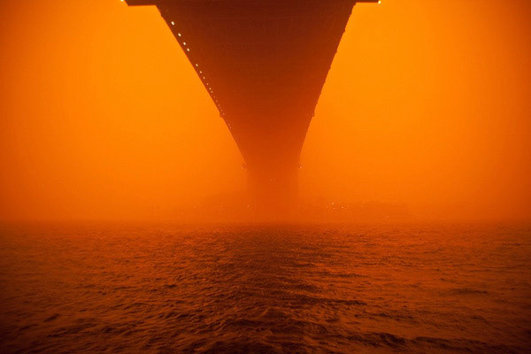 The empty waterways of Sydney Harbour.