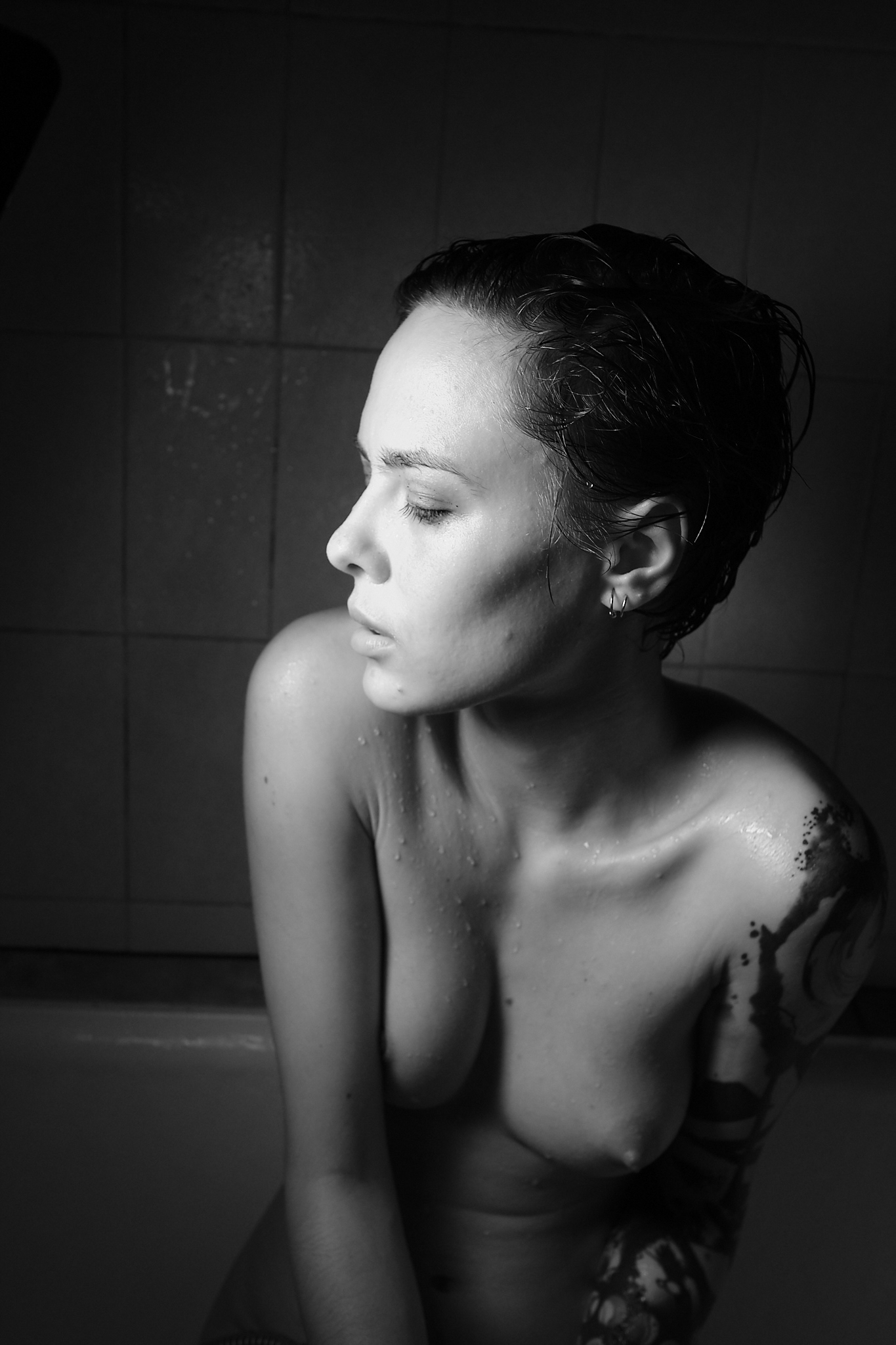 beautiful bathroom portrait