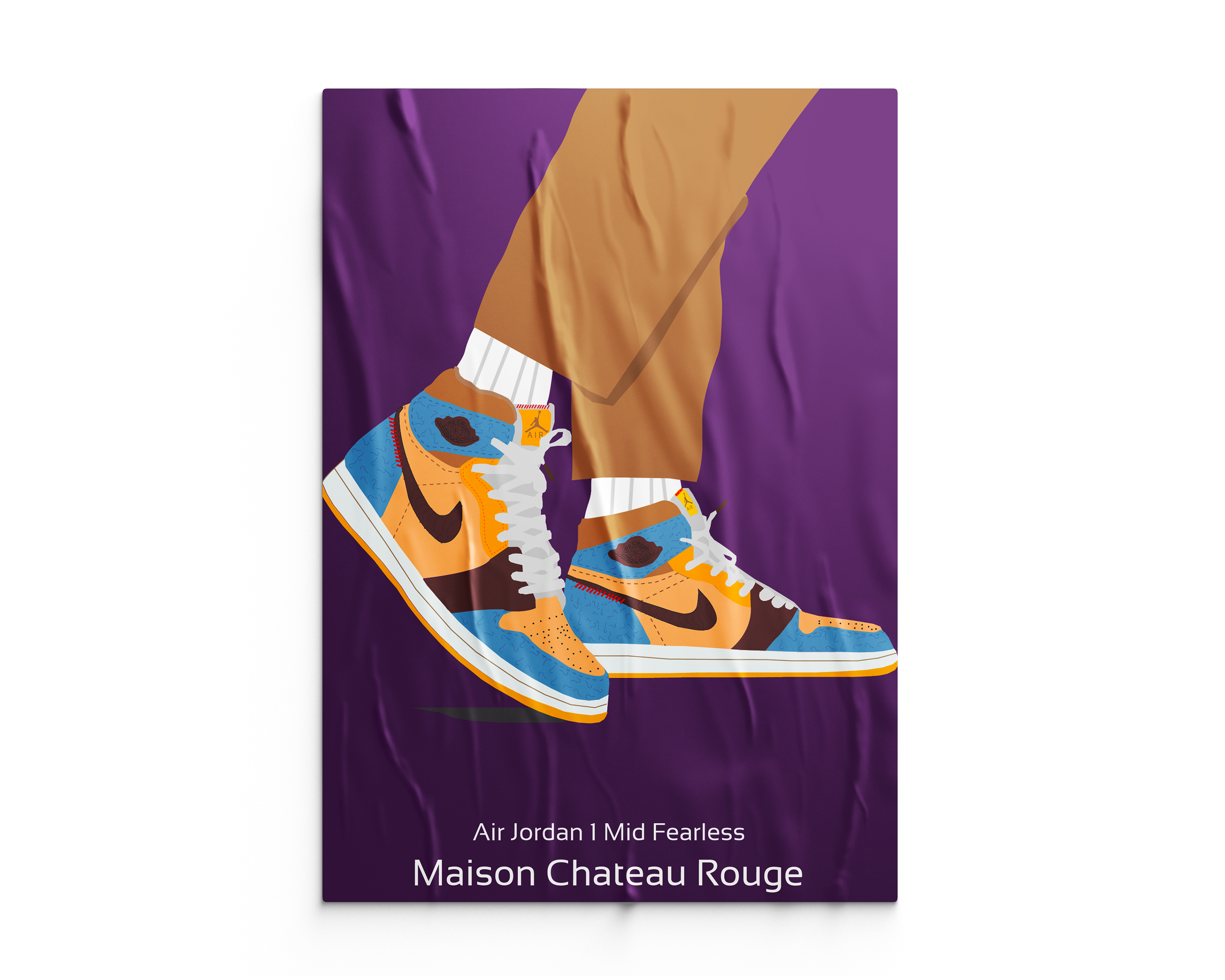 Vincent Filip Air Jordan 1 Mid Fearless Maison Chateau Rouge