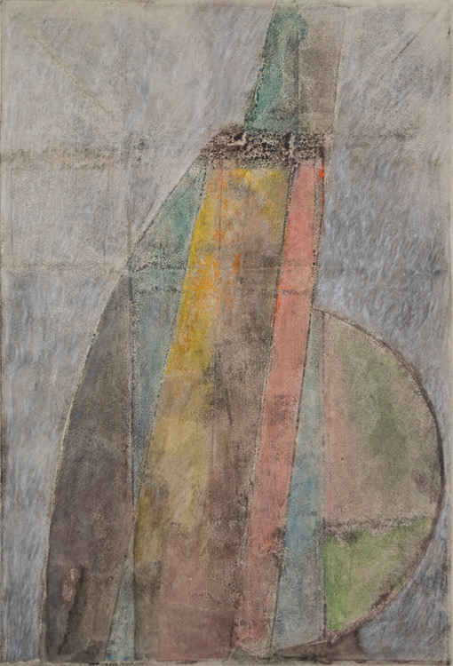 Again (1988) Monotype with mixed media, 17 x 12 inches