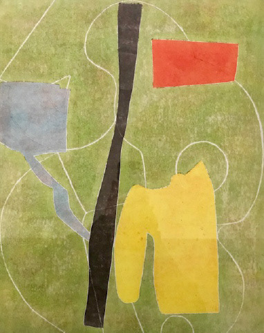 Having Learned Its Language (2008) Woodblock and mixed media, 19 1/2 x 15 1/2 inches