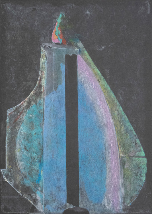 Arrangements concerning evidence (3), 1992 Monotype with hand coloring, 17 x 12 inches (1)