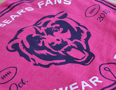 Real chicago bears fans wear pink logo cancer awareness shirt