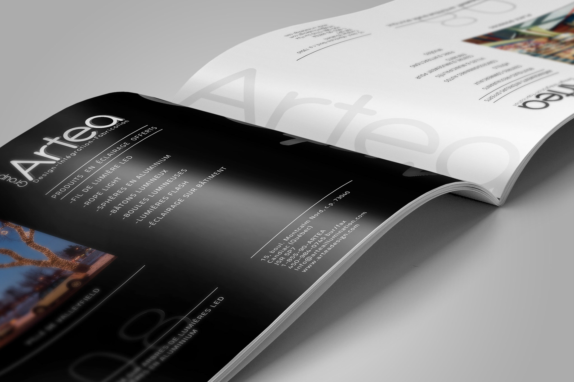 Centre de la brochure inversée
