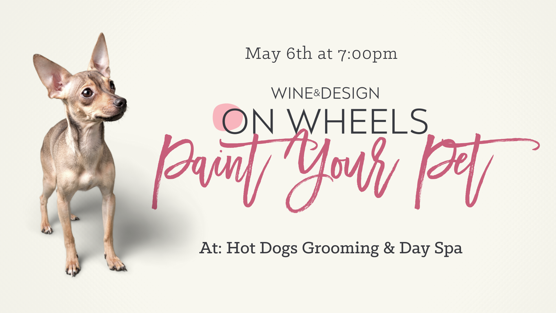 Wine & Design Facebook "Paint Your Pet" Event Banner