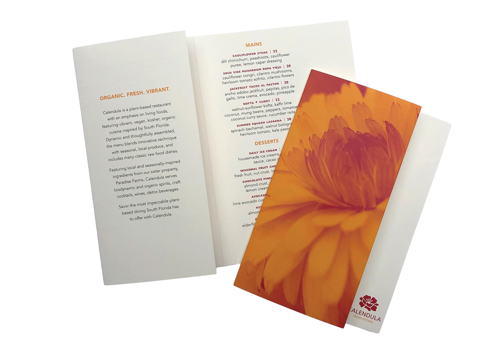 Calendula Menu