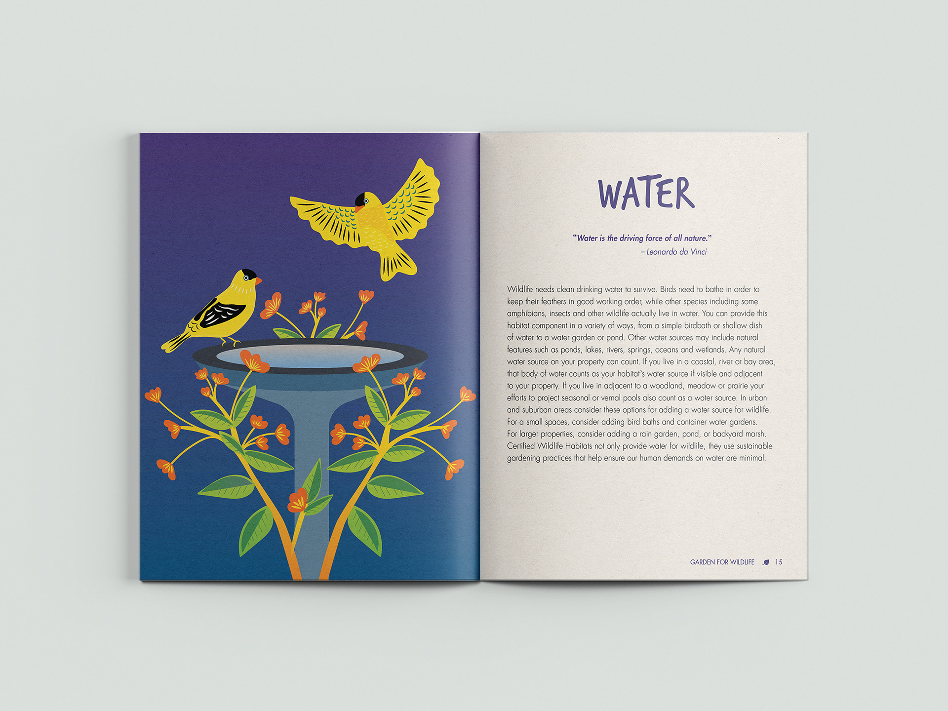 Garden For Wildlife Booklet Water Spread