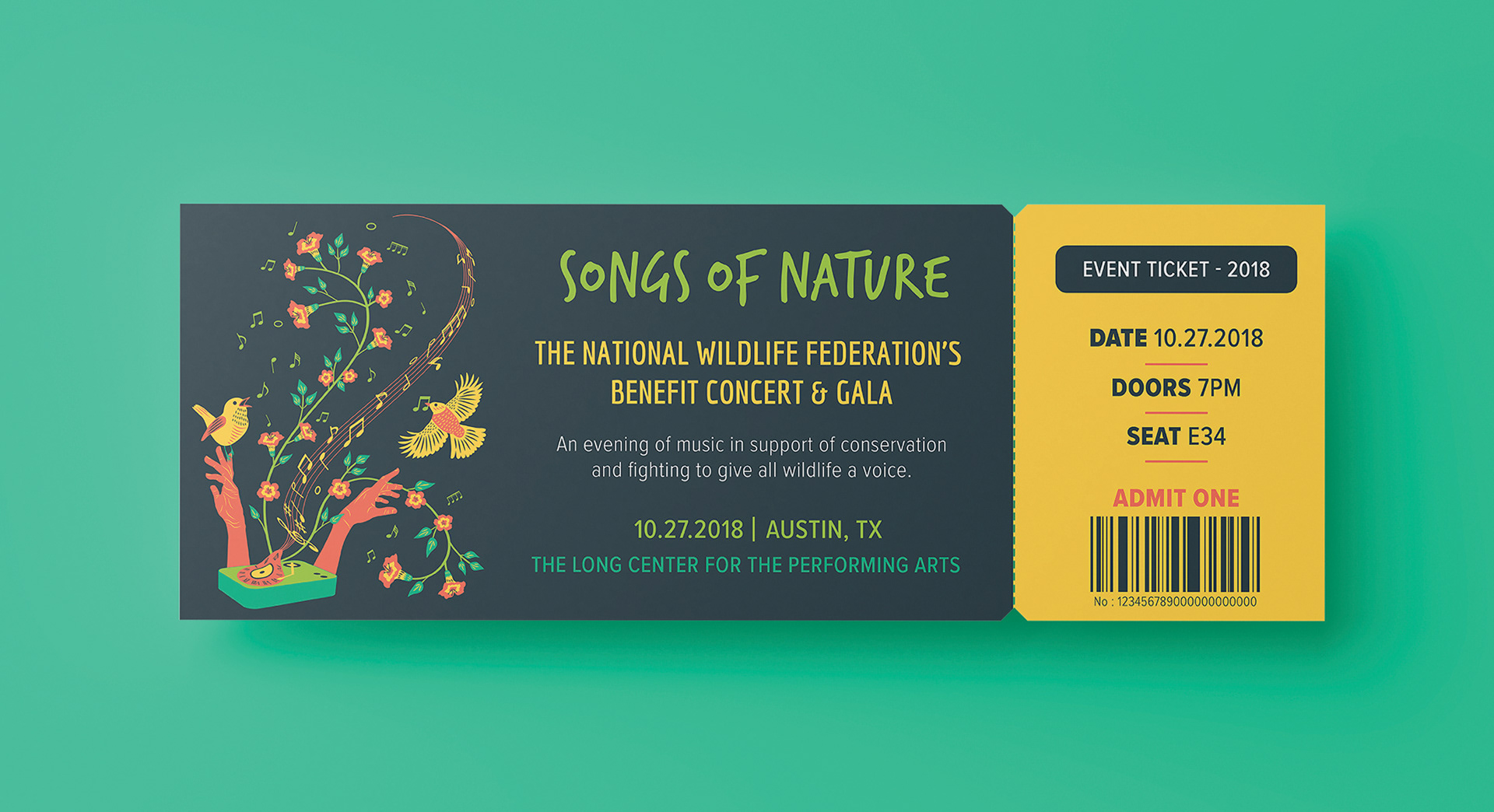 Song of Nature Ticket Design