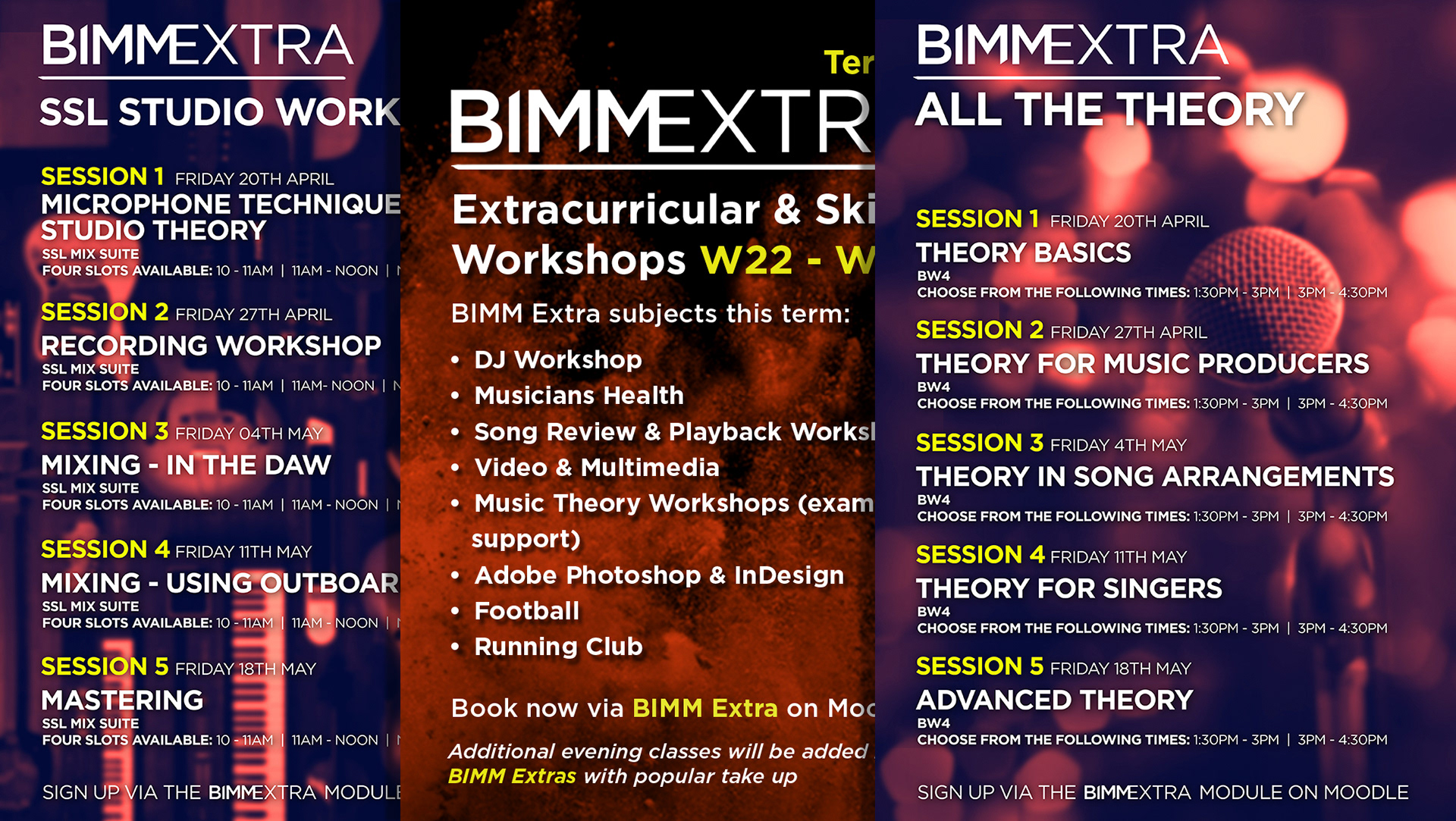 BIMM Brighton: posters & notices