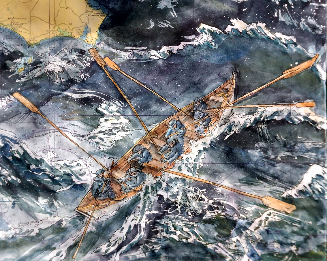 Détail de la carte nautique "Lifeboat"