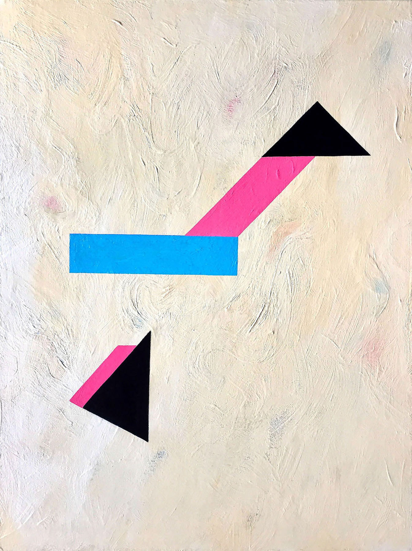 Shapes and Colours #1, acrylic on canvas, 60.9 x 45.7 x 3.5 cm, 2019.