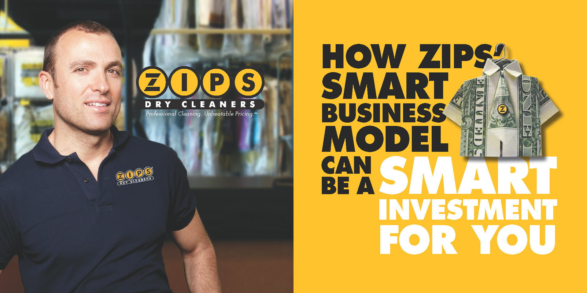 Tom Czajkowski ZIPS Dry Cleaners Franchise Sales Piece