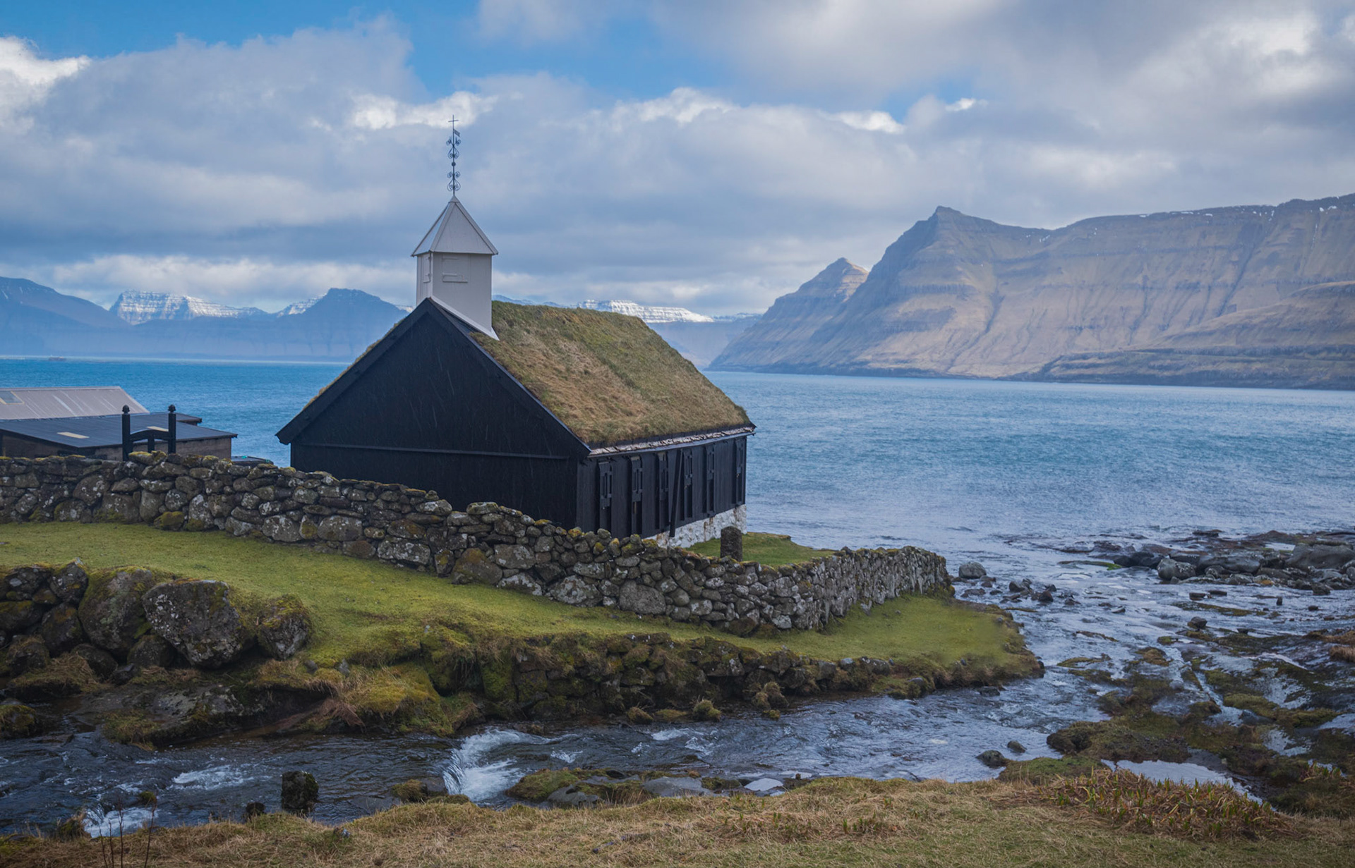 f u n n i n g s k i r k j a  16295Eysturoy, Faroe IslandsMarch 27, 2019Pentax K-1, HD PENTAX-D FA 15-30mm F2.8ED SDM WRISO 200 30 mm  ¹⁄₁₂₅ sec at ƒ / 11