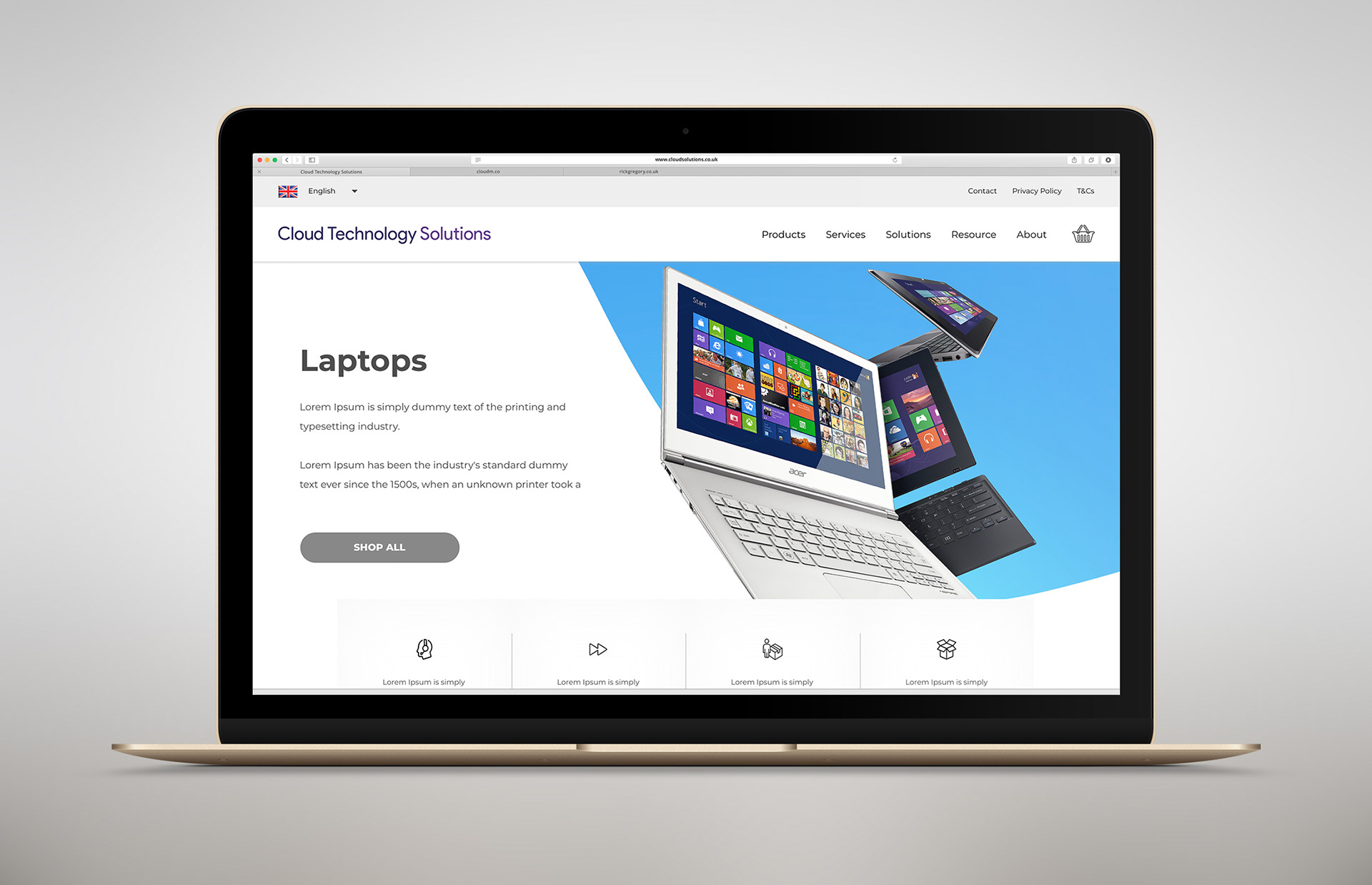 CTS Website integrated ecommerce