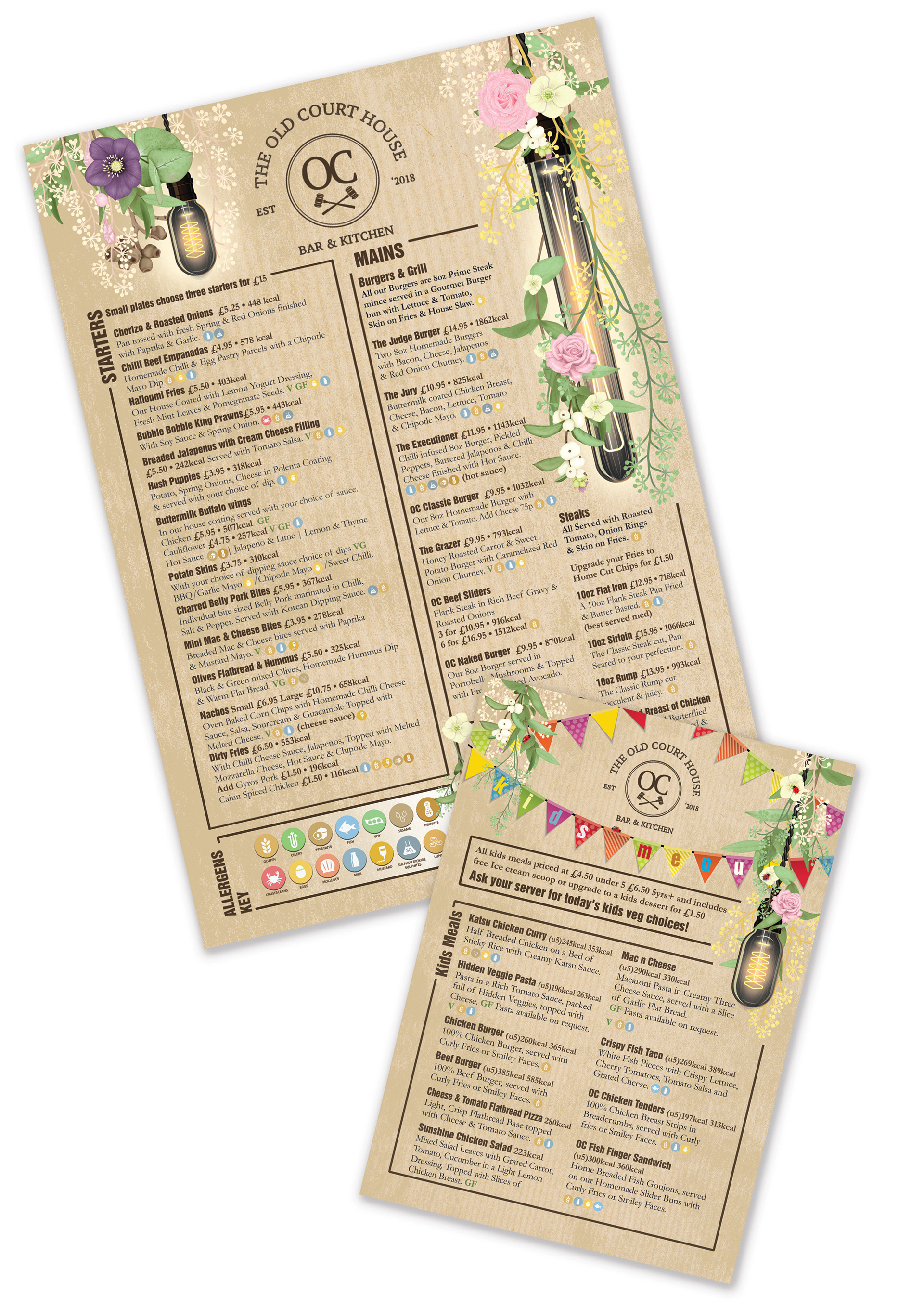 Main menu Design for The Court House