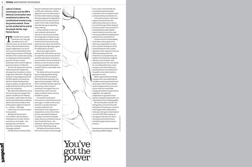 Magazine double page spread