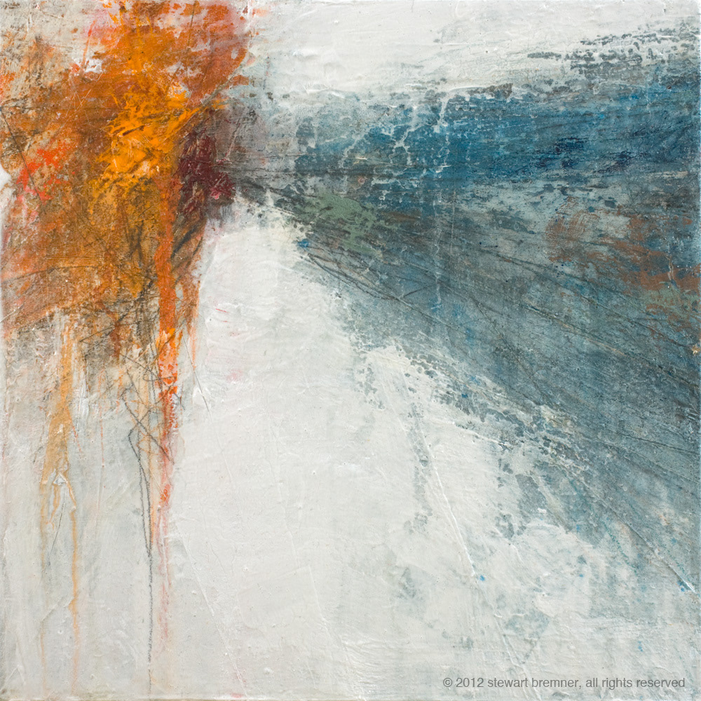 Waiting / January 2012 / Mixed media on panel / 30x30cm / Sold