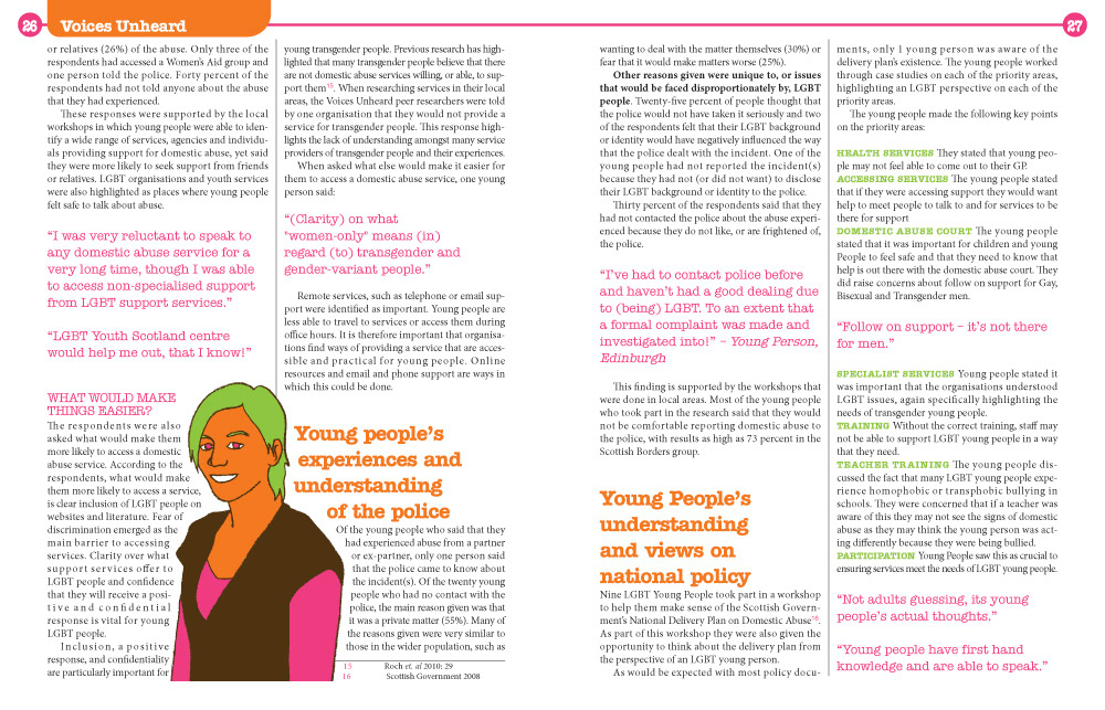 Report double page spread