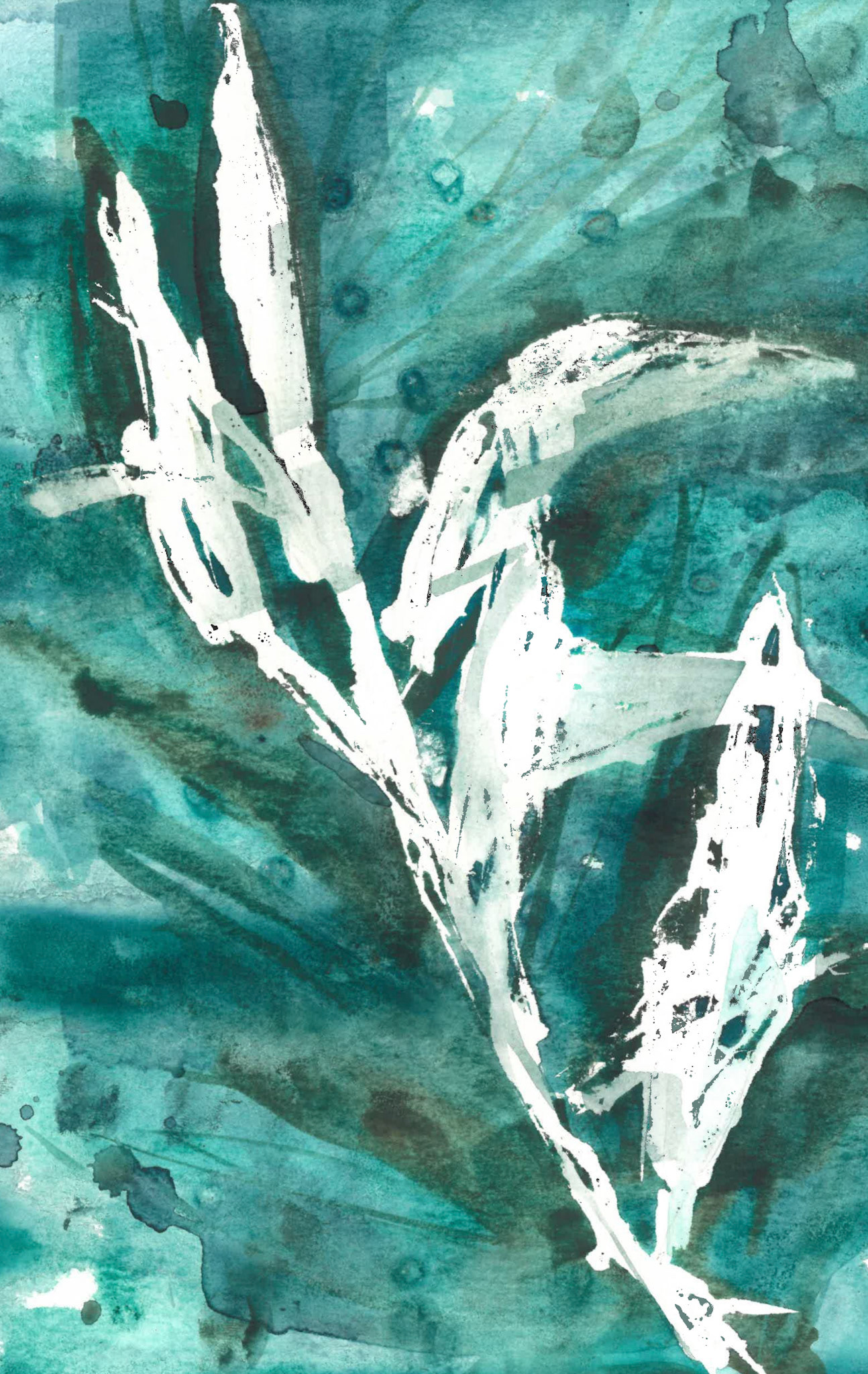 willow ii abstract watercolor painting