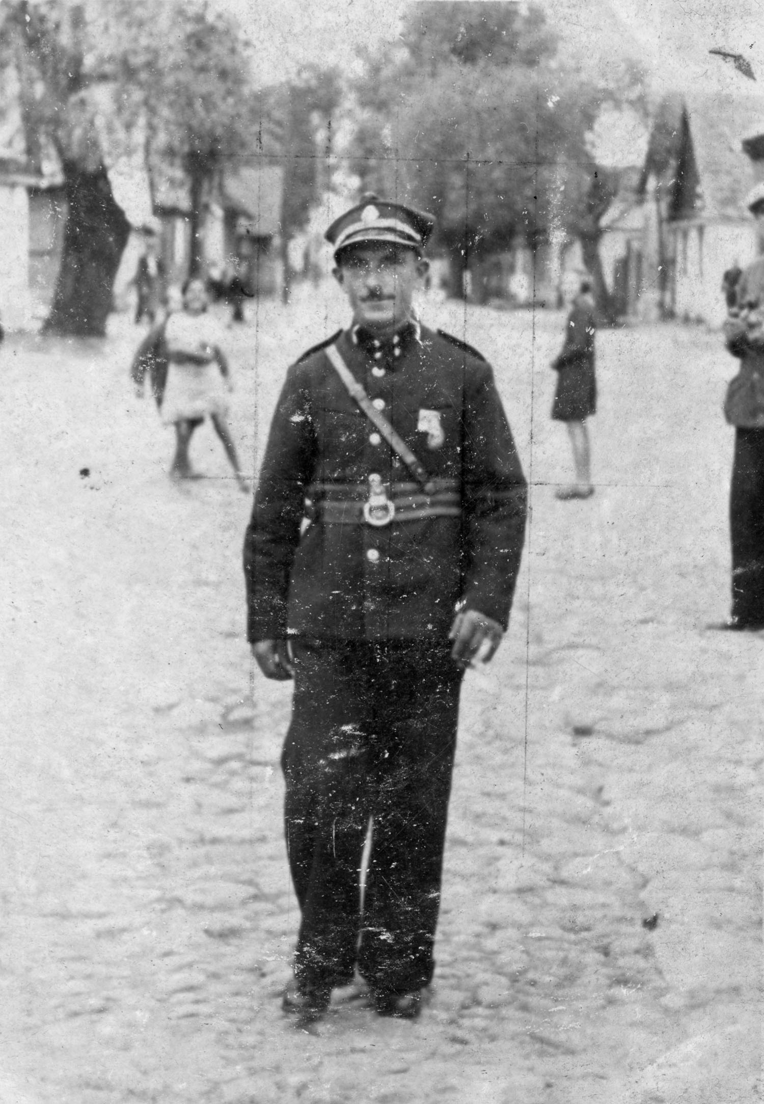 1938 | Alfons Dudziński - Komendant Ochotniczej Straży Pożarnej w Zabłudowie | z arch. Agnieszki Dudzińskiej