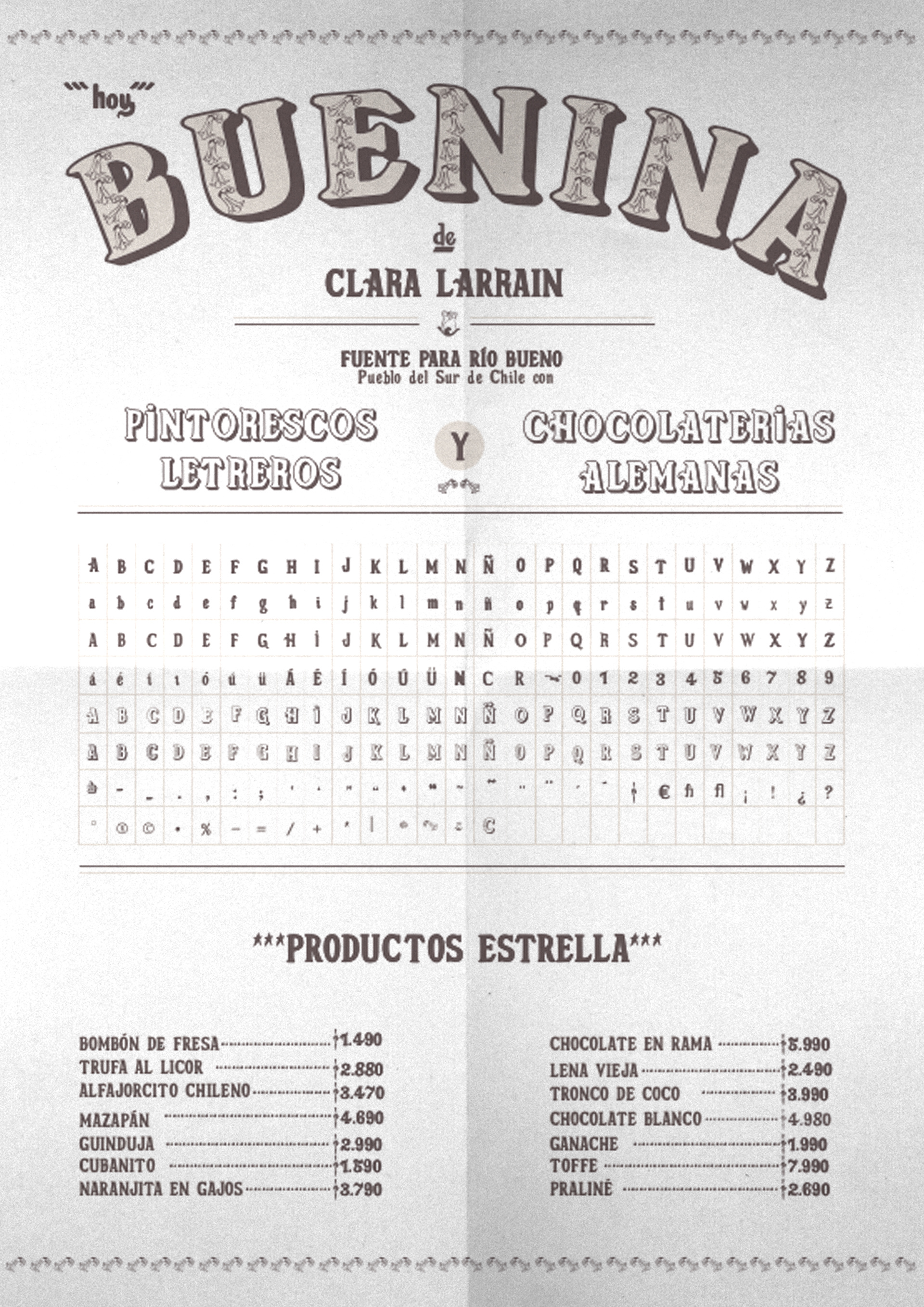 Clara Larrain Tipografia Buenina Clara Larrain Tipografia Buenina