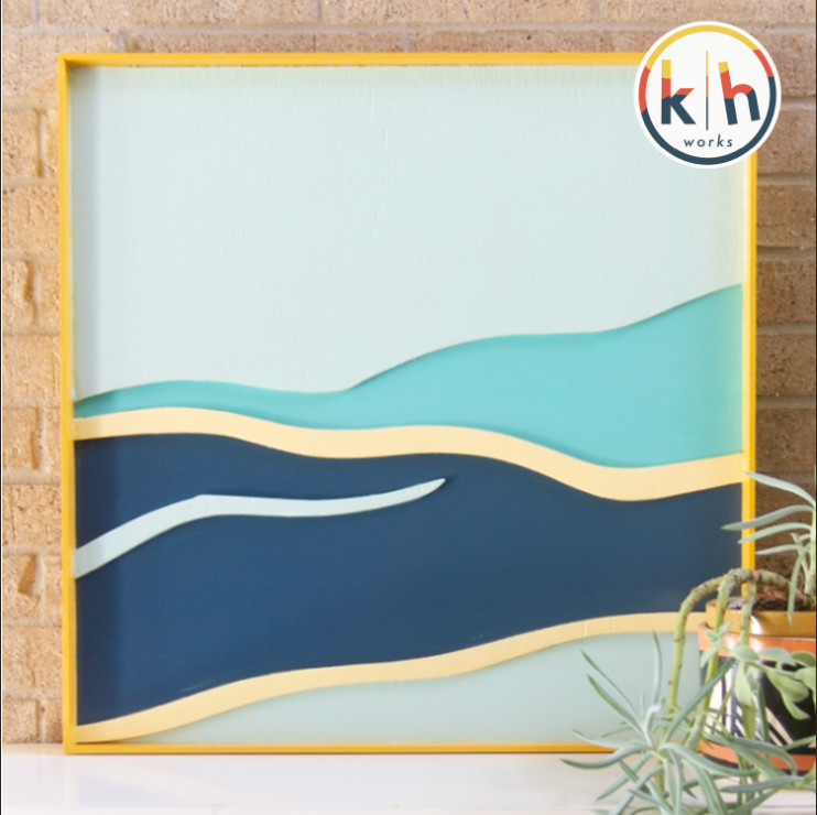 SOLD Multicolor #3, 2'x2' Wooden Relief from Abstracts from Natural Design Collection