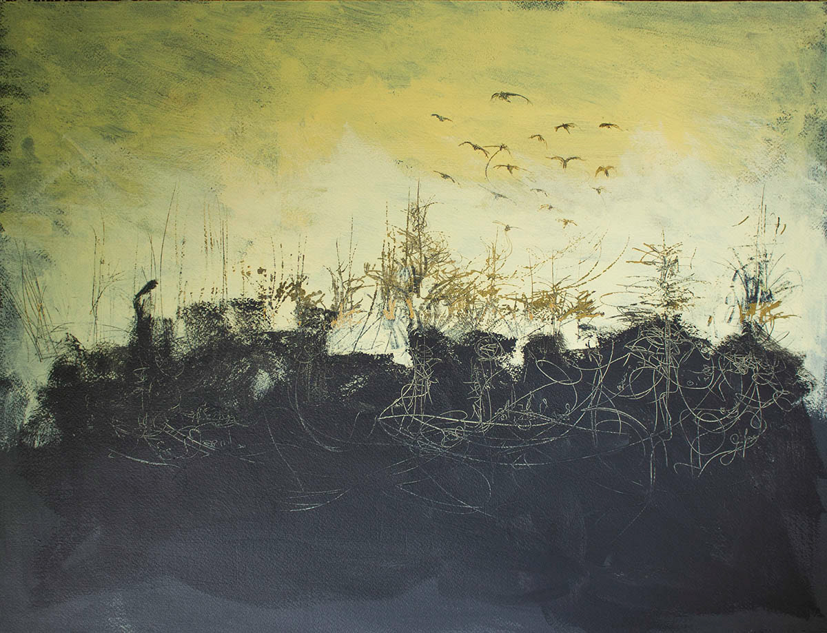 A forest, 2019. Acrylic on paper