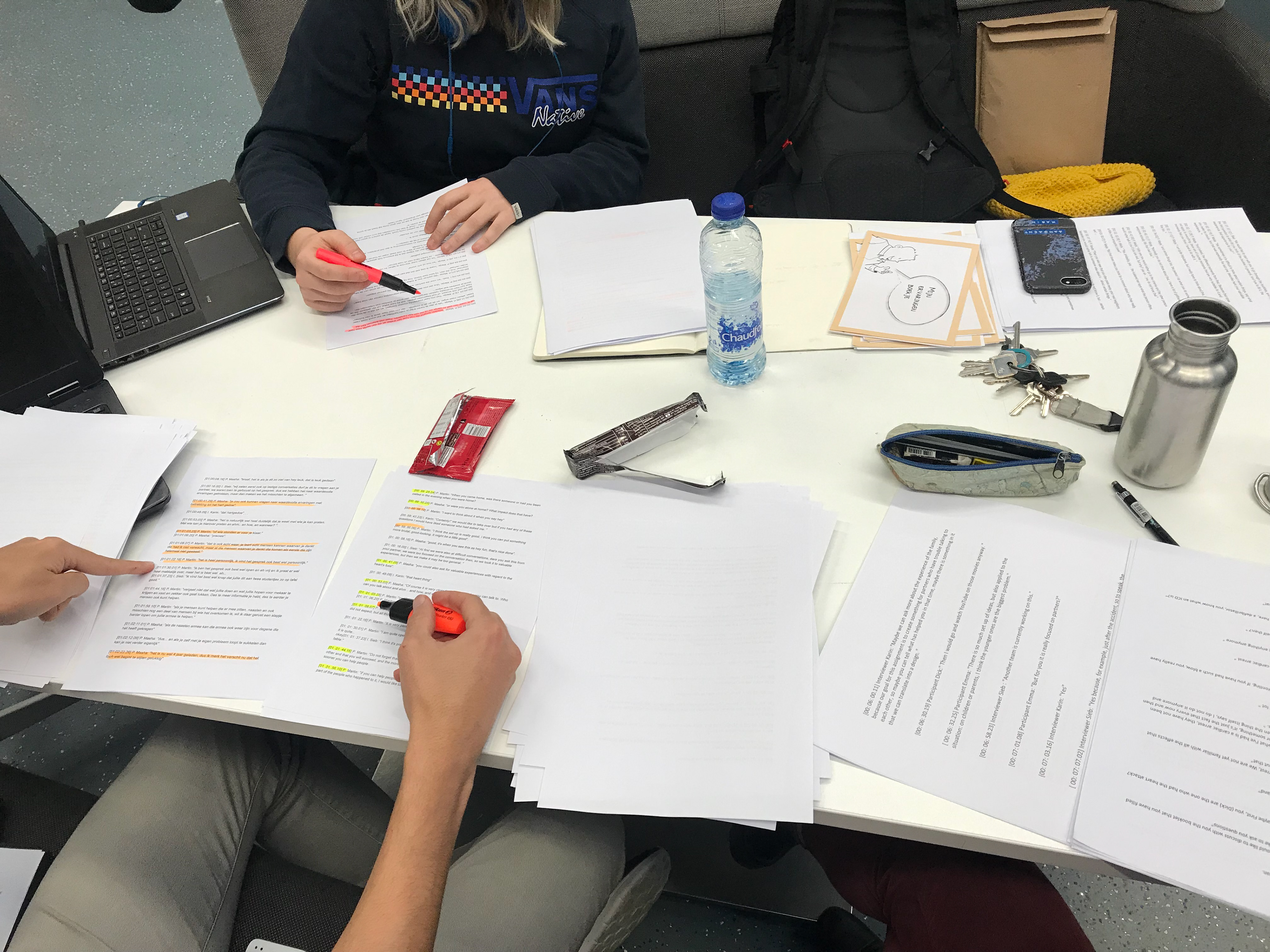 Contextmapping session analysis