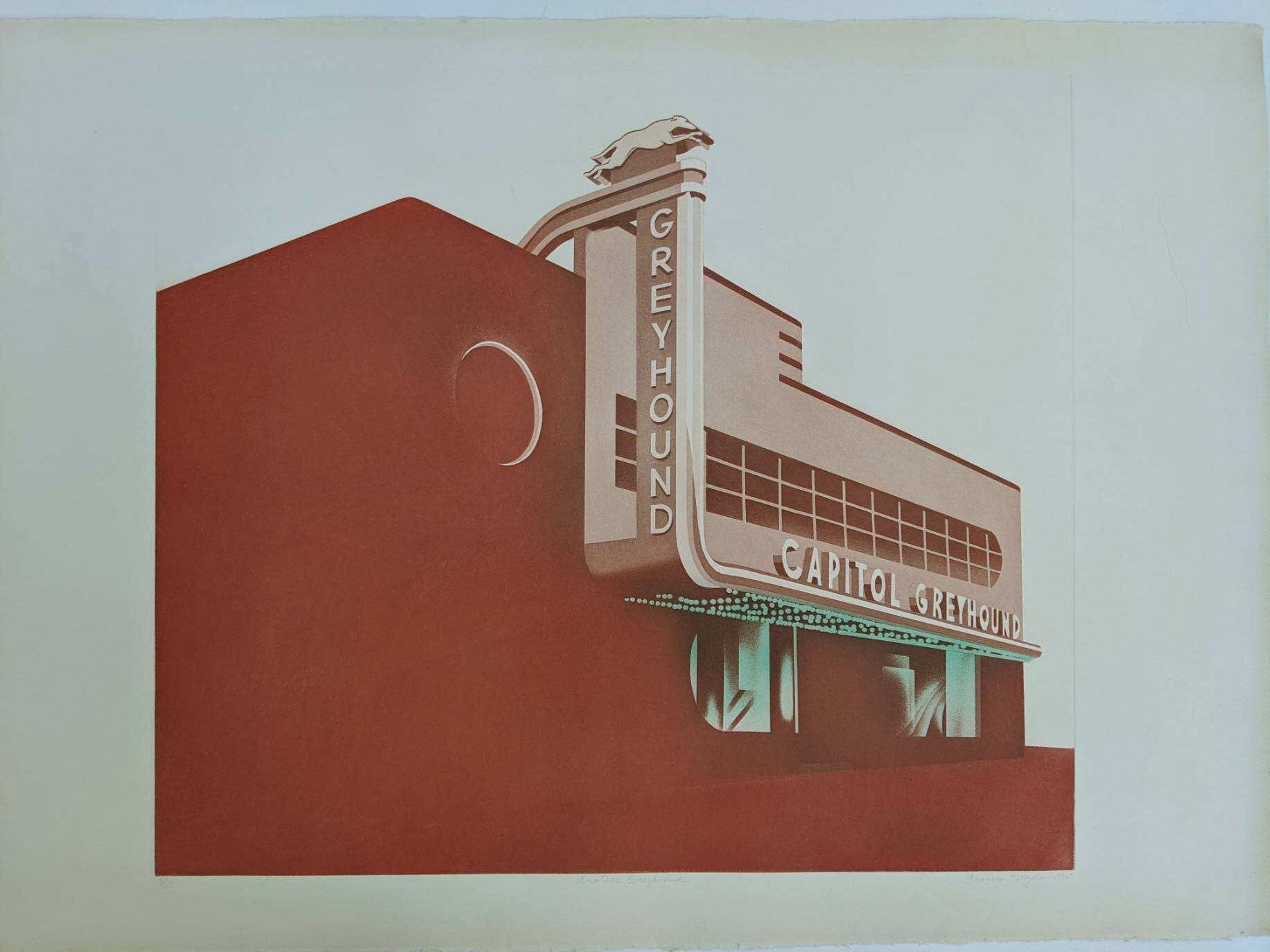 Another Greyhound - 25" x 21.5" - 1975