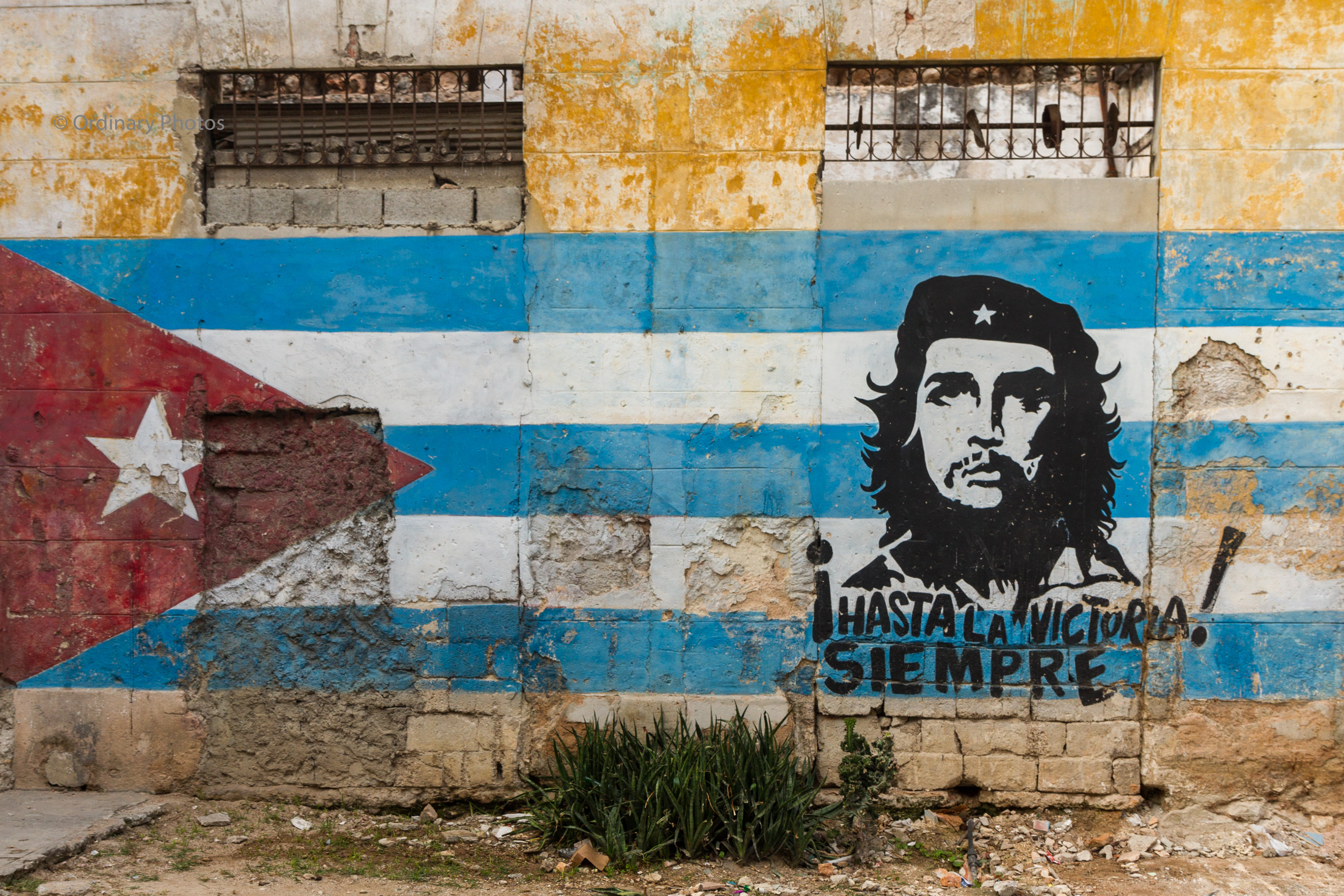 Muurschildering 'Hasta La Victoria' in Havana