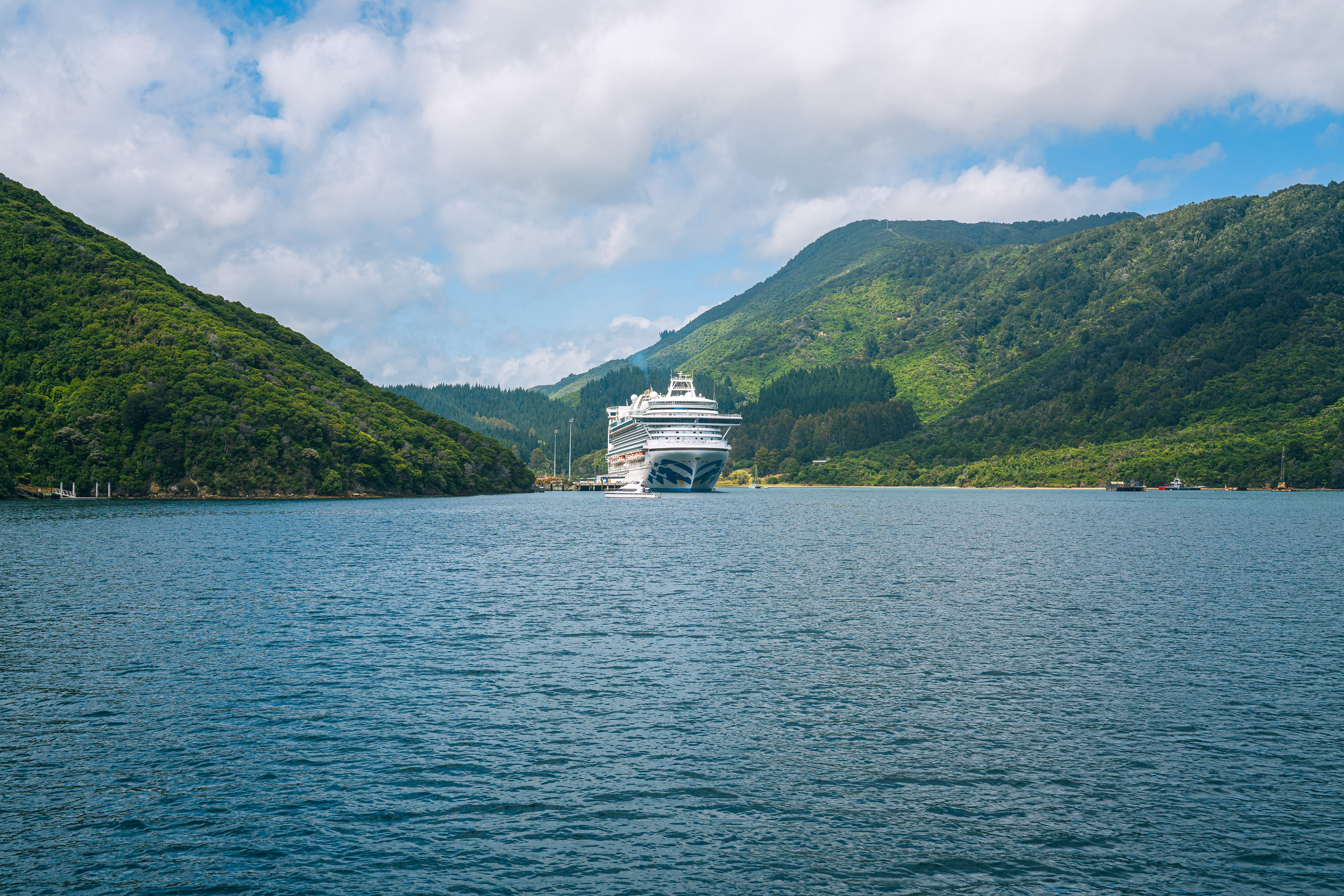  Cruise Parked at Marlborough Sounds, New Zealand