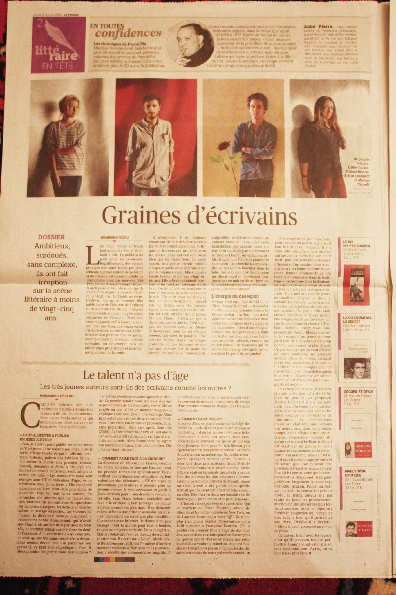 Le Figaro Littéraire par Mohammed Aïssaoui
