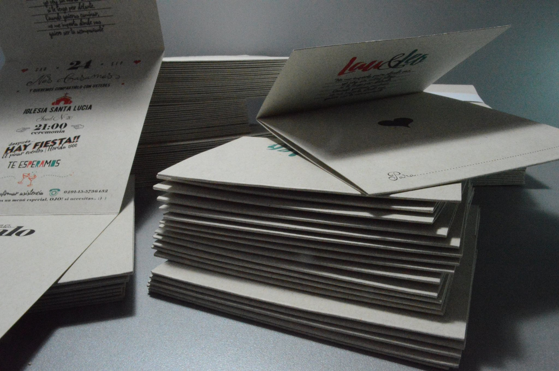 Invitaciones personalizadas (casamiento)