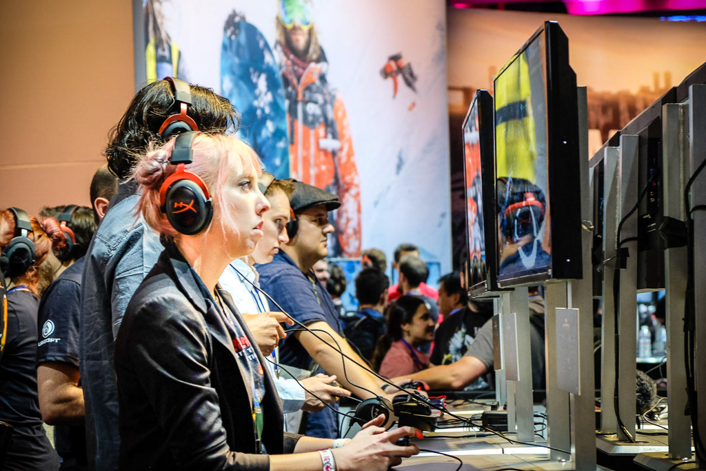 testing games in E3 expo LA