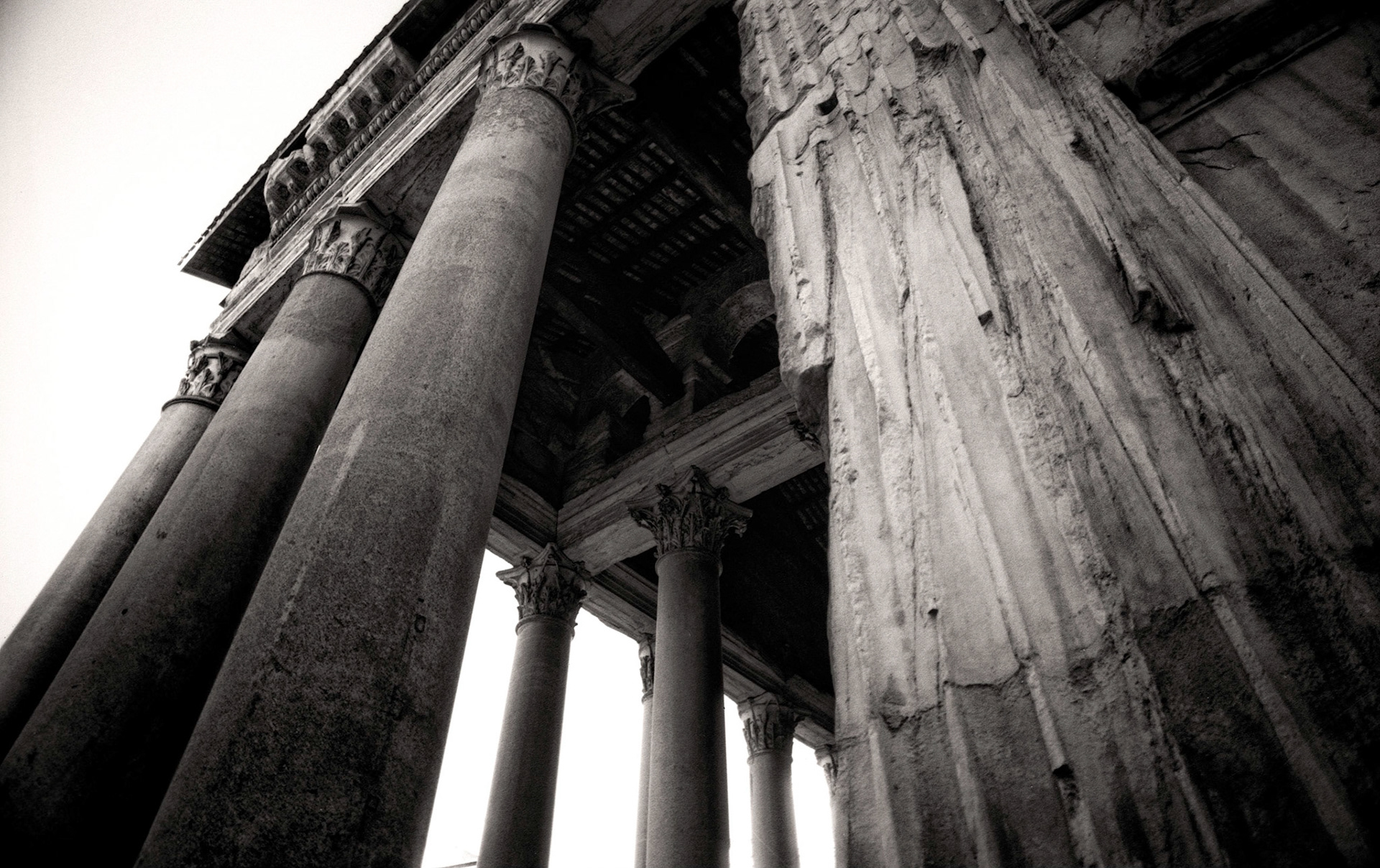 Closeup Pantheon Rome Italy