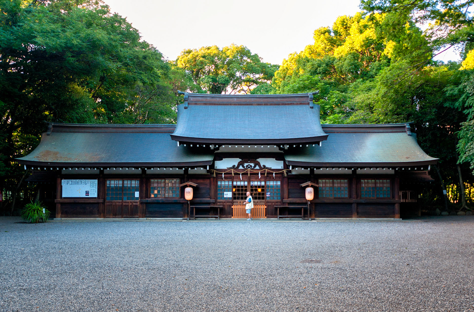 Temple and Man Nagoya Japan 1
