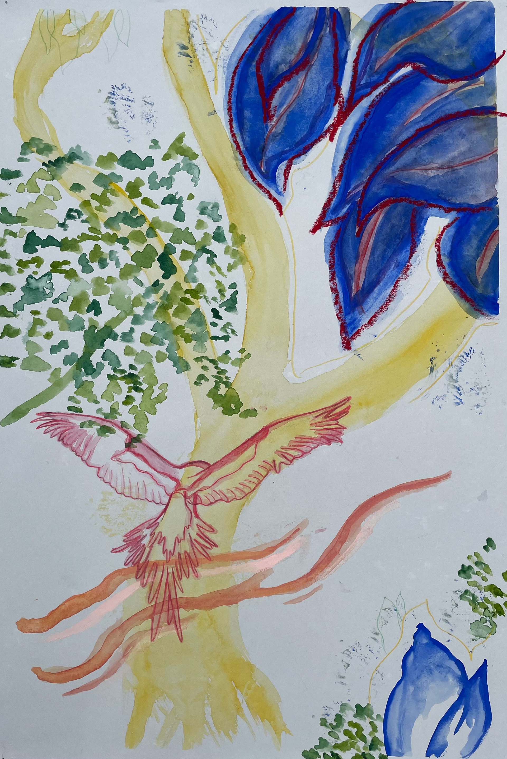 Arbol Familiar, Water media on paper, 2019