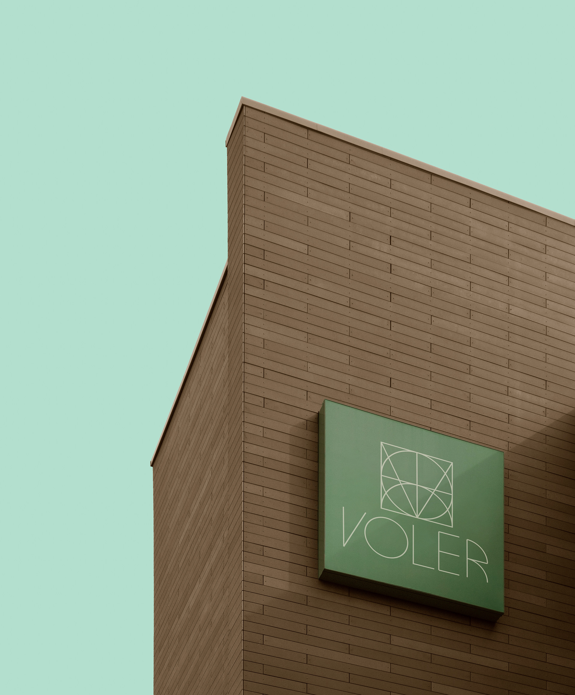 Voler's Logo created from its own typography referring to the space theme of the total brand.