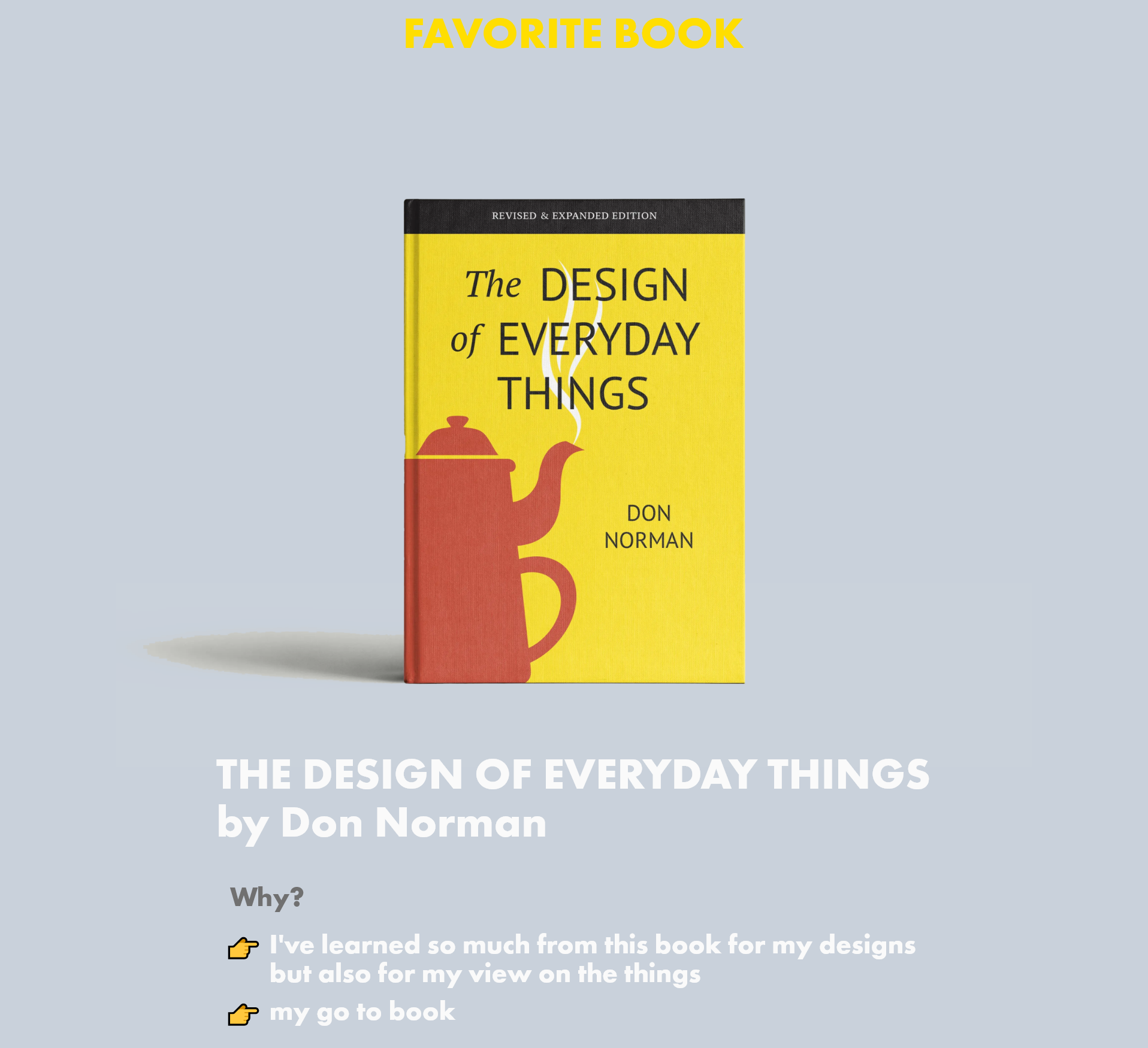 Favorite Book - The Design of Everyday Things by Don Norman
